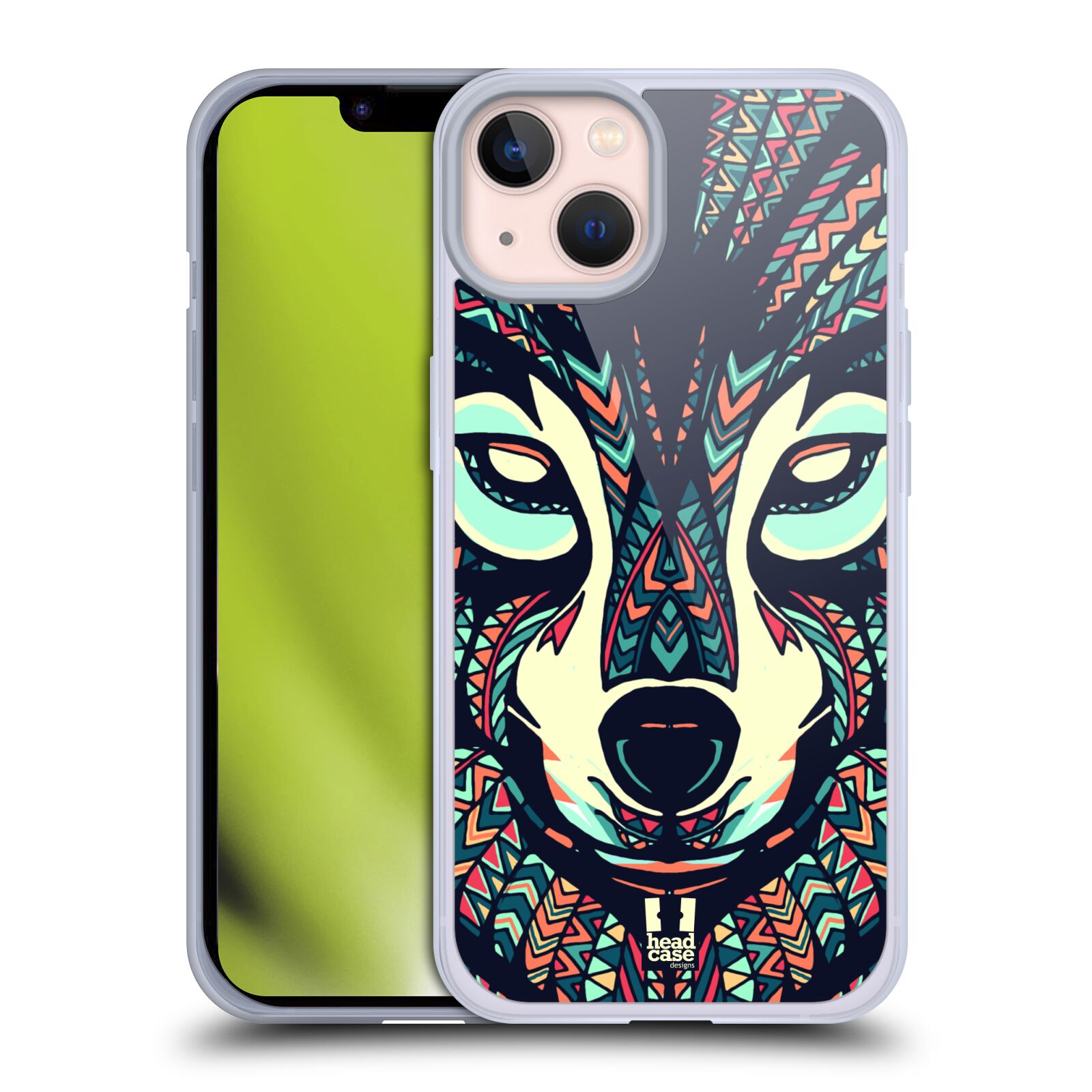 Plastový obal HEAD CASE na mobil Apple Iphone 13 vzor Aztécký motiv zvíře 3 vlk