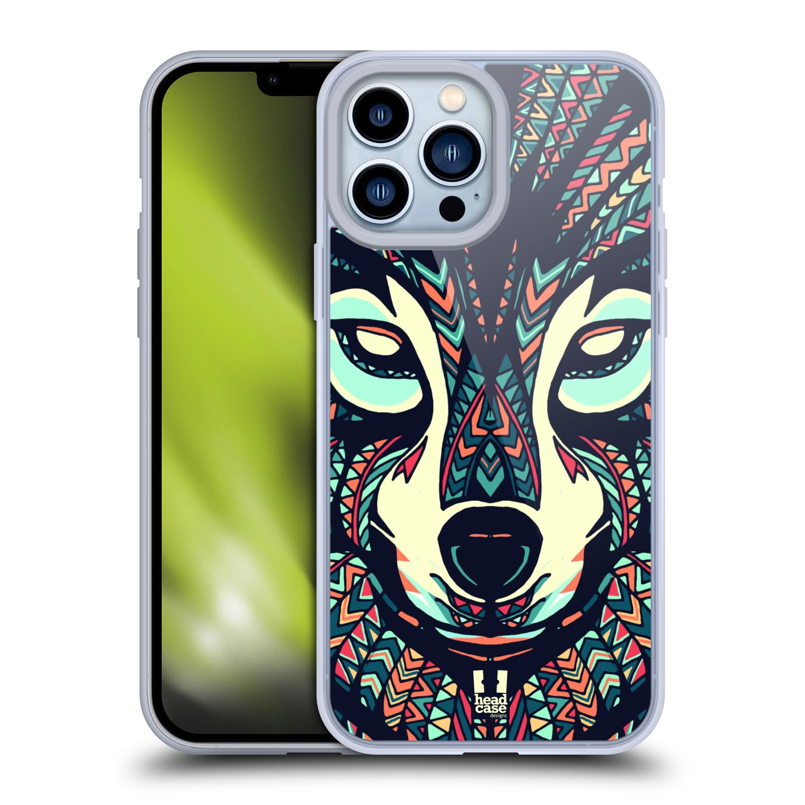 Plastový obal HEAD CASE na mobil Apple Iphone 13 PRO MAX vzor Aztécký motiv zvíře 3 vlk