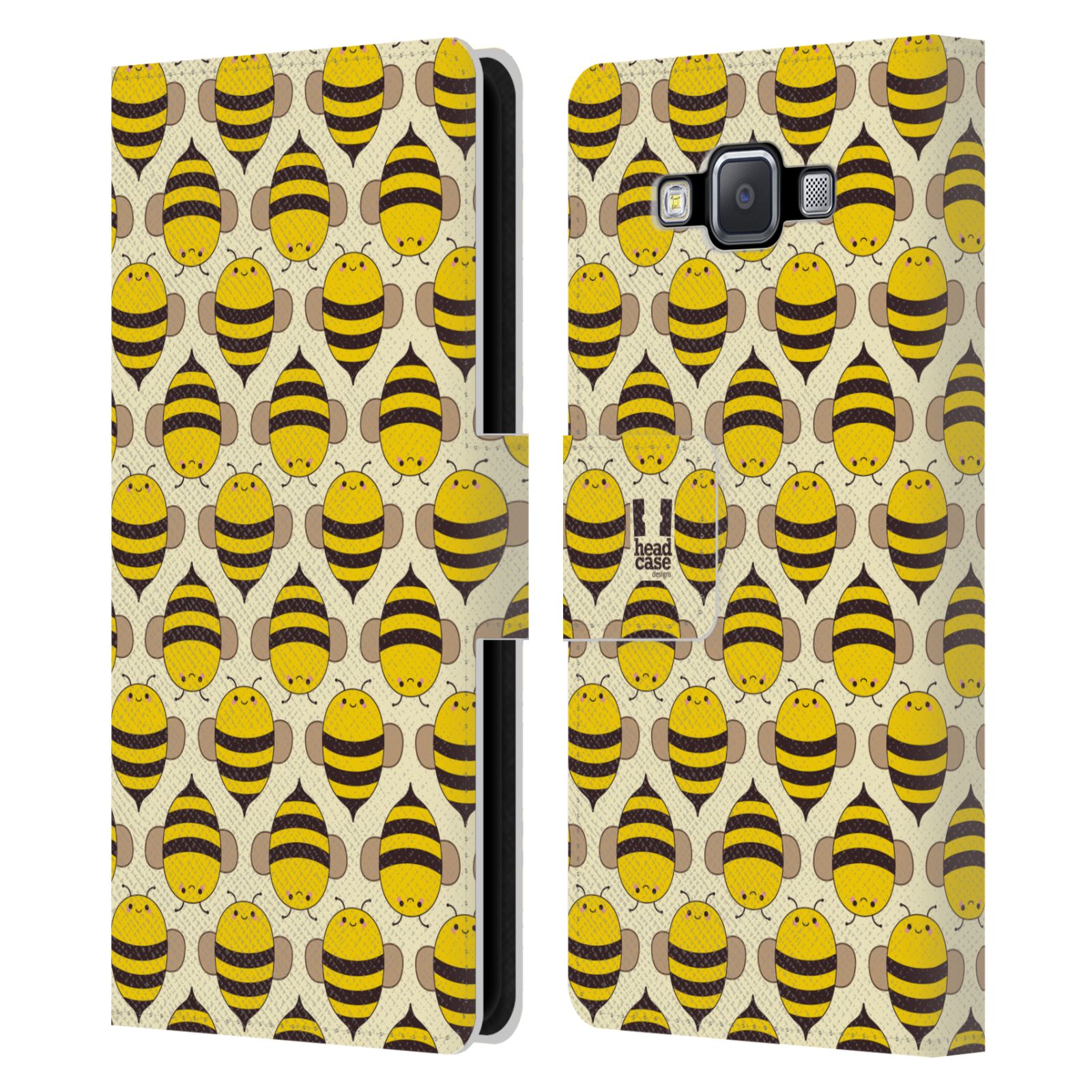 HEAD CASE Flipové pouzdro pro mobil Samsung Galaxy A5 VČELÍ VZOR kolonie včelek