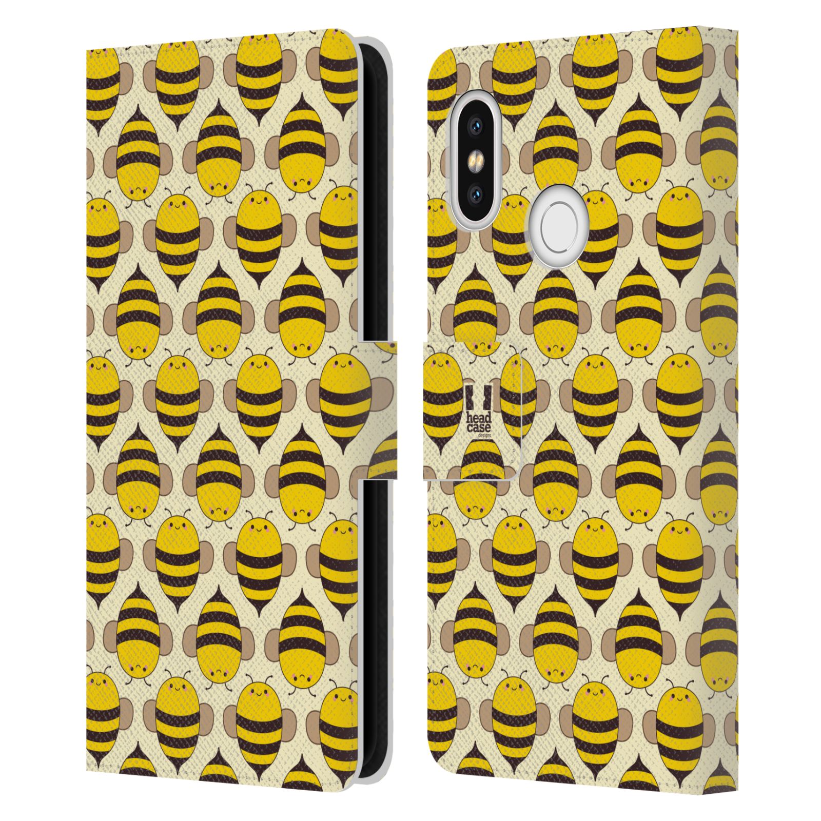 HEAD CASE Flipové pouzdro pro mobil Xiaomi Mi 8 VČELÍ VZOR kolonie včelek