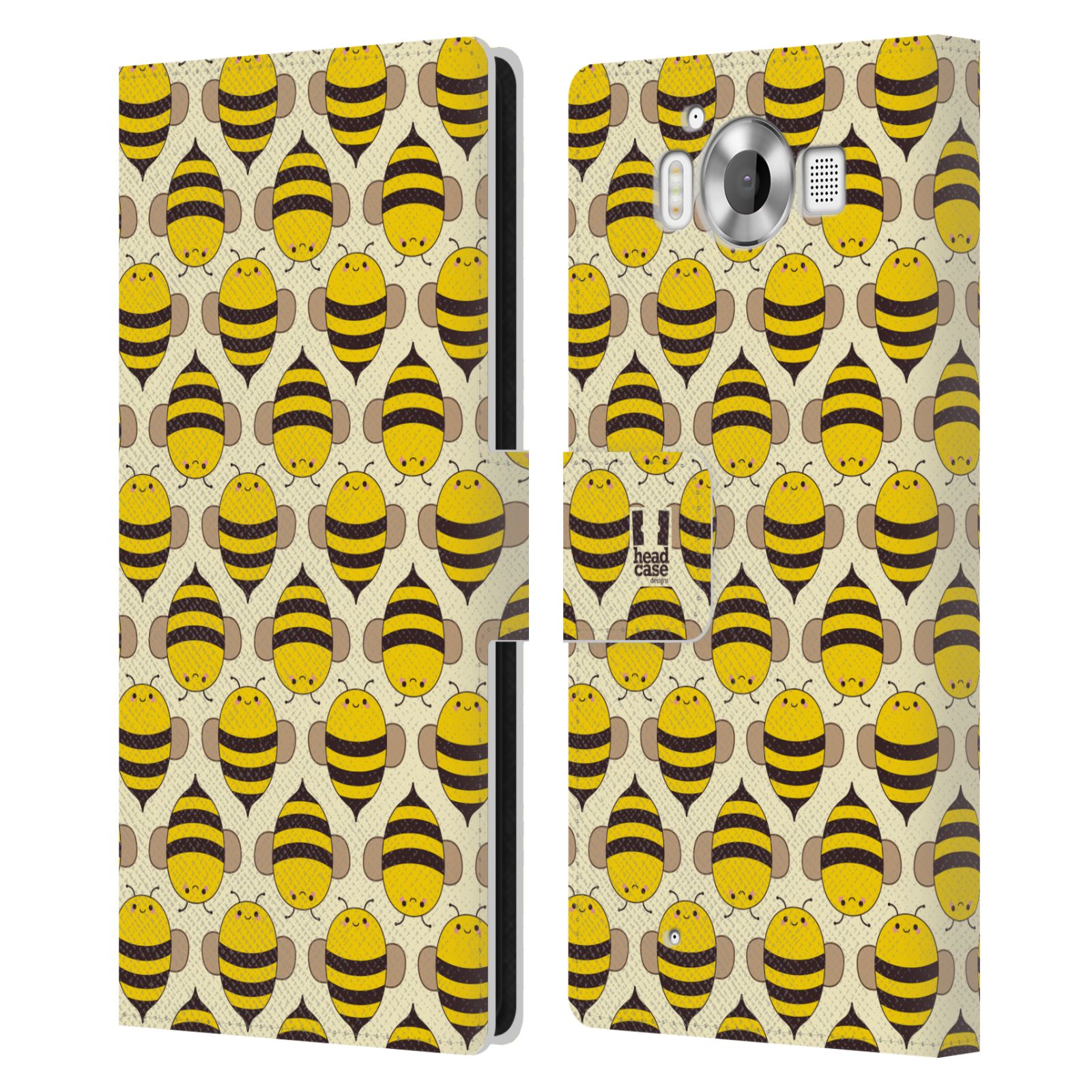 HEAD CASE Flipové pouzdro pro mobil Microsoft Lumia 950 / LUMIA 950 DUAL SIM VČELÍ VZOR kolonie včelek