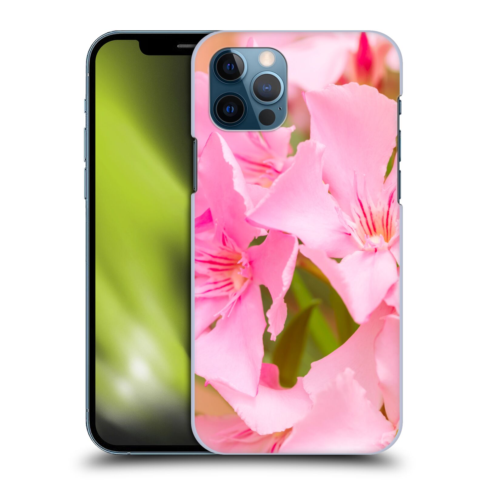 Zadní obal pro mobil Apple iPhone 12 / iPhone 12 Pro - HEAD CASE - Beli - Růžové květy květina