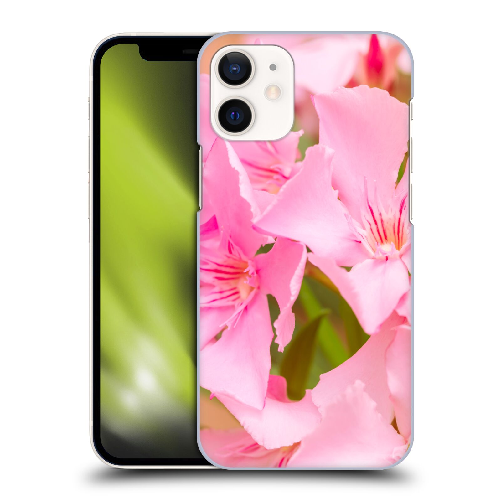 Zadní obal pro mobil Apple iPhone 12 MINI - HEAD CASE - Beli - Růžové květy květina