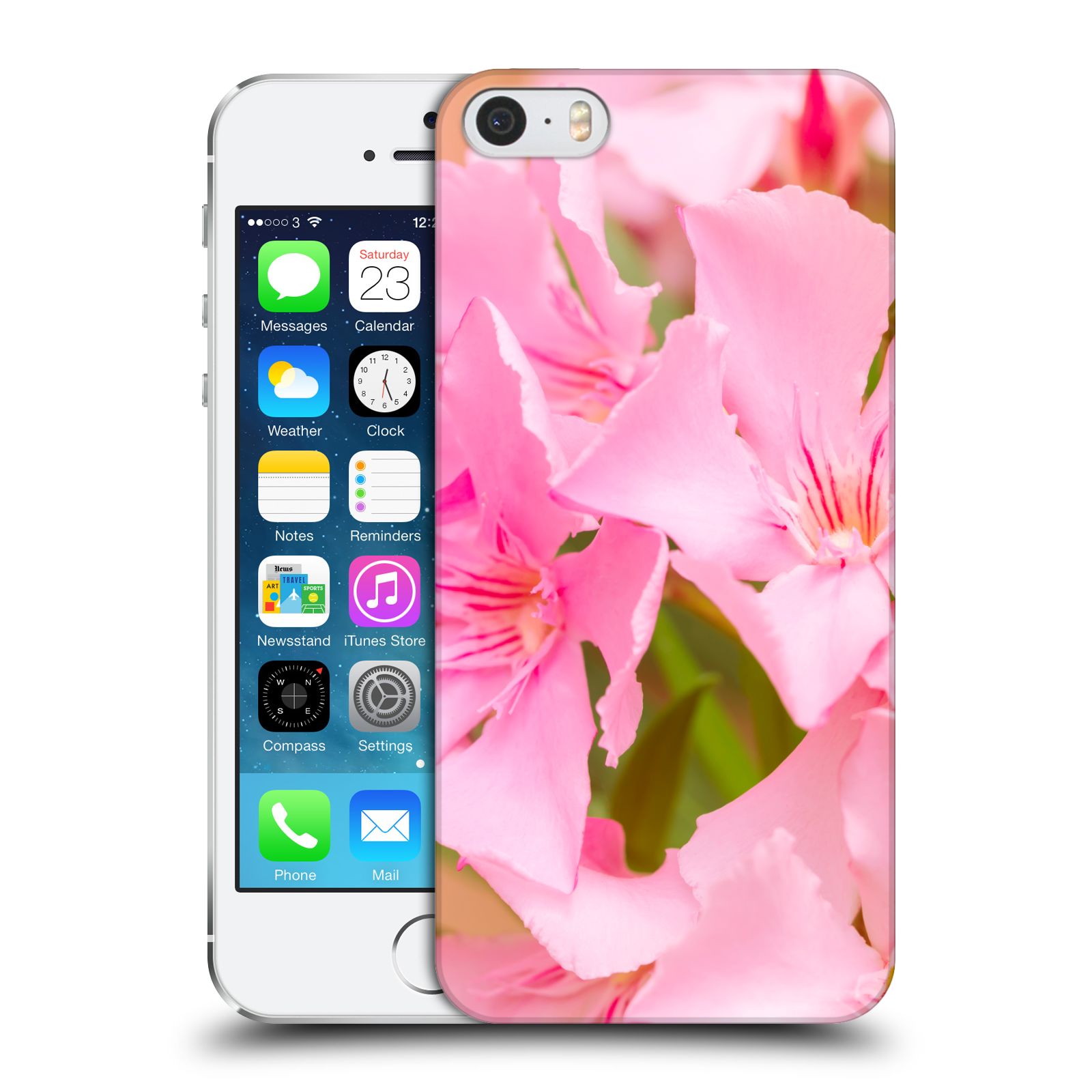 Zadní obal pro mobil Apple Iphone 5/5S/SE 2015 - HEAD CASE - Beli - Růžové květy květina
