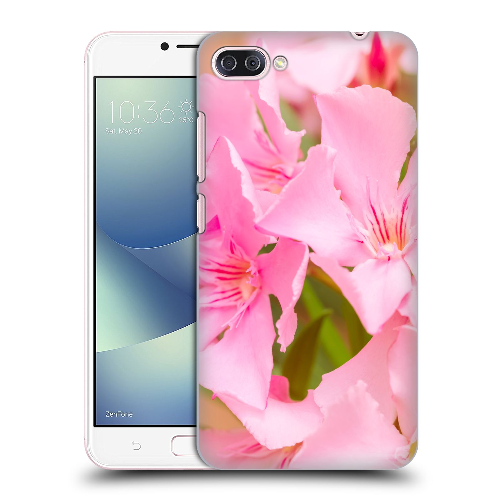 Zadní obal pro mobil Asus Zenfone 4 MAX / 4 MAX PRO (ZC554KL) - HEAD CASE - Beli - Růžové květy květina