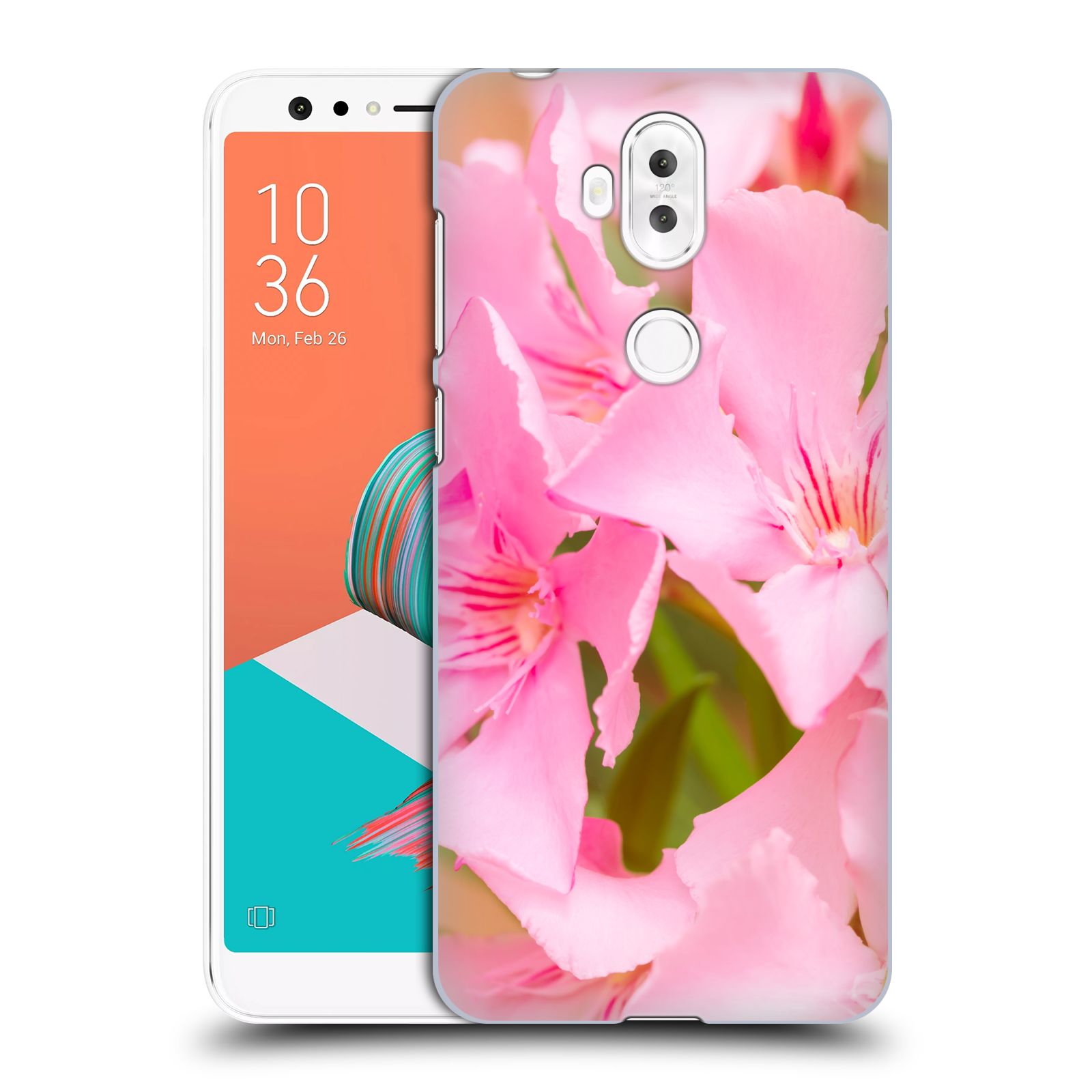 Zadní obal pro mobil Asus Zenfone 5 Lite ZC600KL - HEAD CASE - Beli - Růžové květy květina