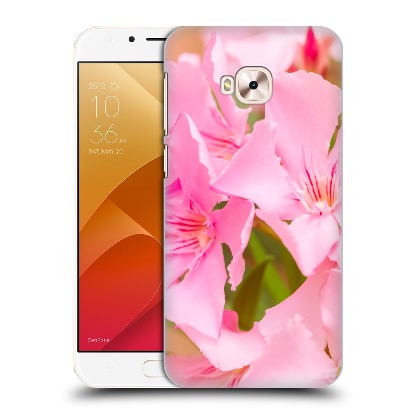 Zadní obal pro mobil Asus Zenfone 4 Selfie Pro ZD552KL - HEAD CASE - Beli - Růžové květy květina