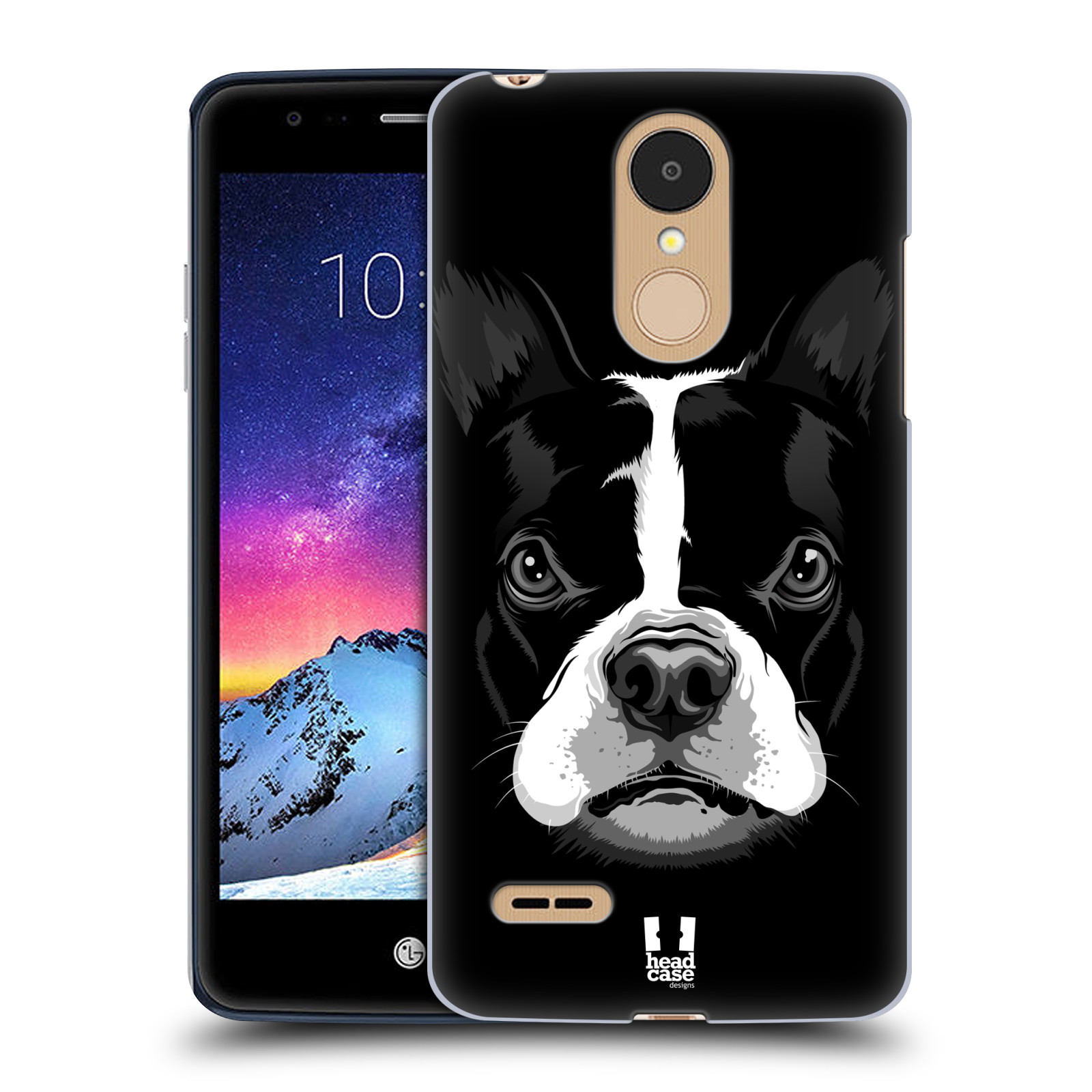 HEAD CASE plastový obal na mobil LG K9 / K8 2018 vzor Zvíře kreslená tvář 2 buldok