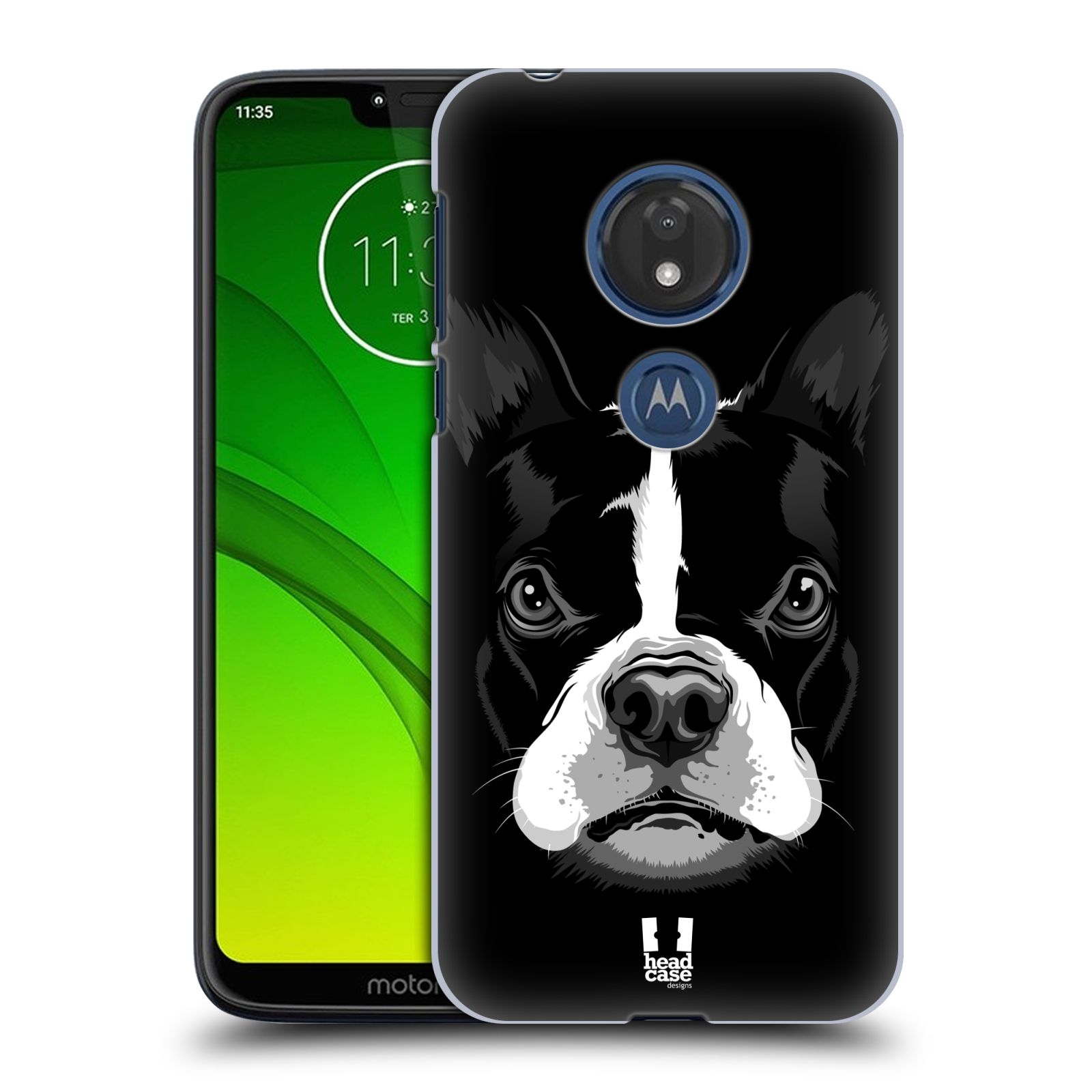 Pouzdro na mobil Motorola Moto G7 Play vzor Zvíře kreslená tvář 2 buldok