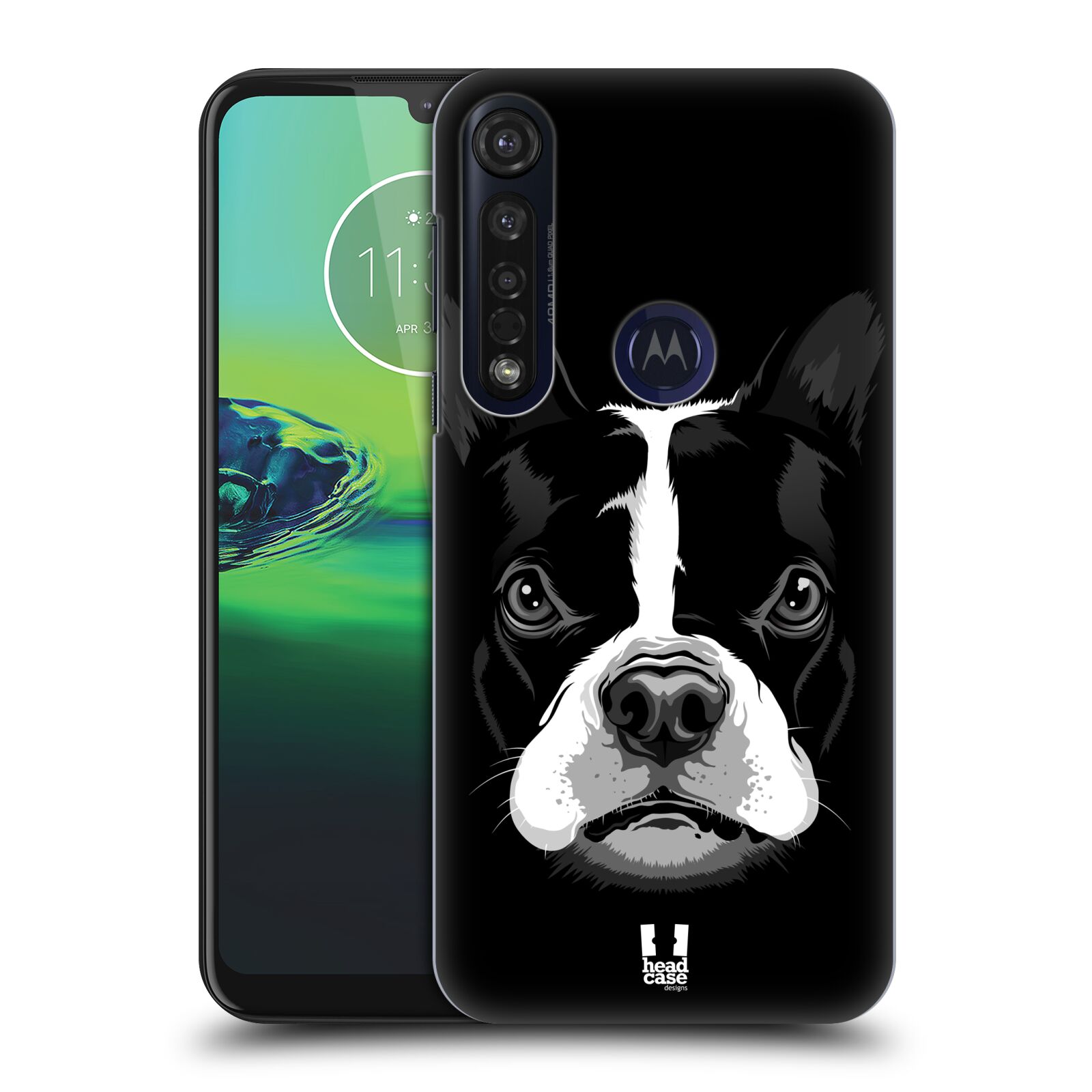 Pouzdro na mobil Motorola Moto G8 PLUS - HEAD CASE - vzor Zvíře kreslená tvář 2 buldok