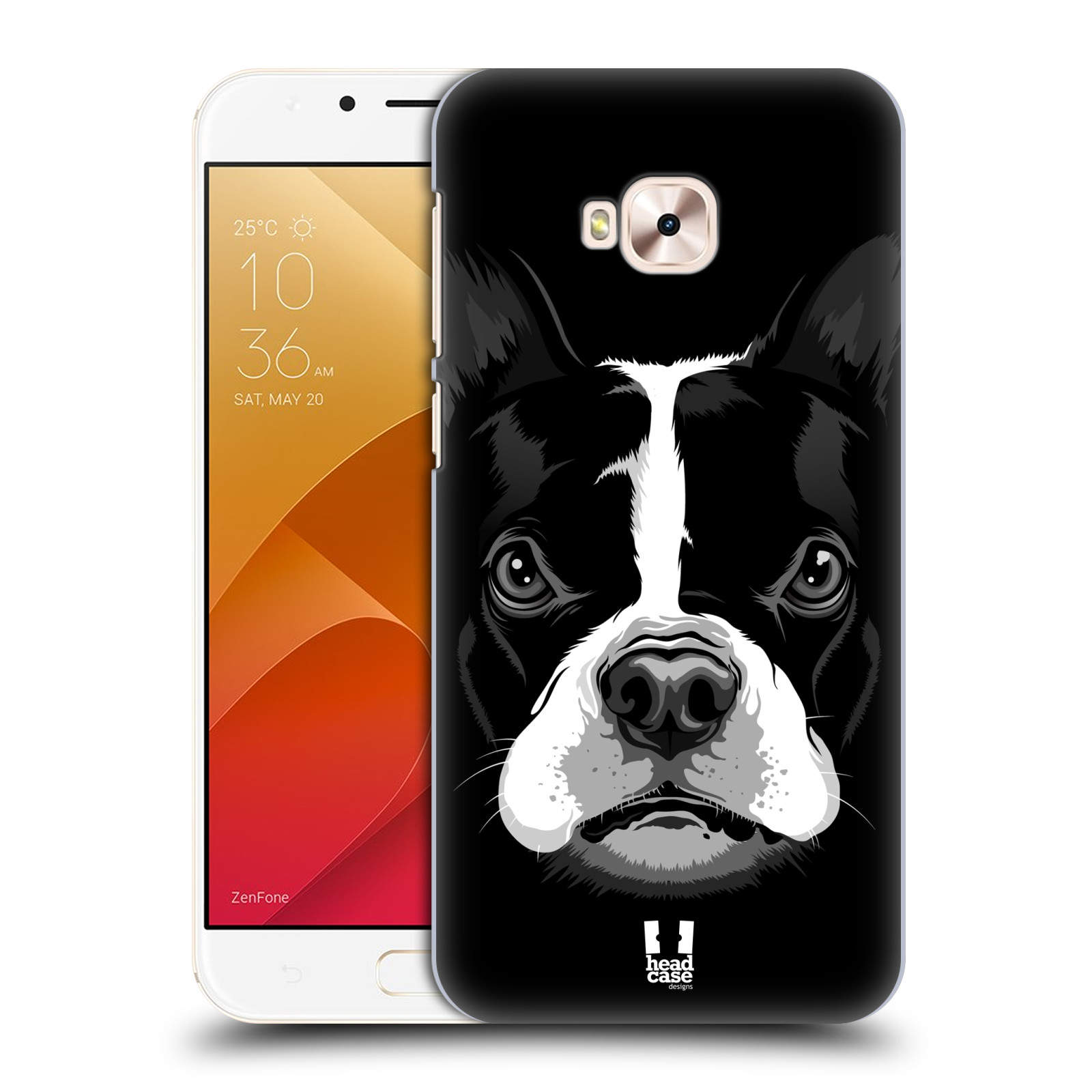 HEAD CASE plastový obal na mobil Asus Zenfone 4 Selfie Pro ZD552KL vzor Zvíře kreslená tvář 2 buldok