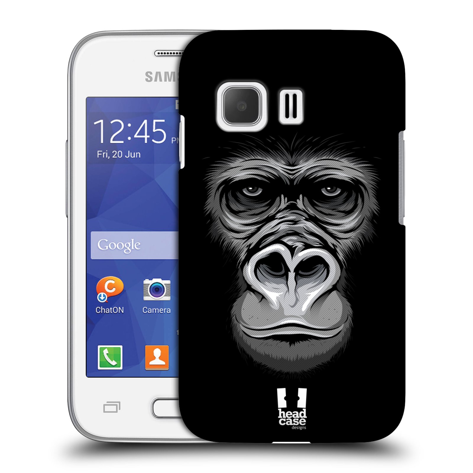 HEAD CASE plastový obal na mobil SAMSUNG Galaxy Young 2 (G130) vzor Zvíře kreslená tvář 2 gorila