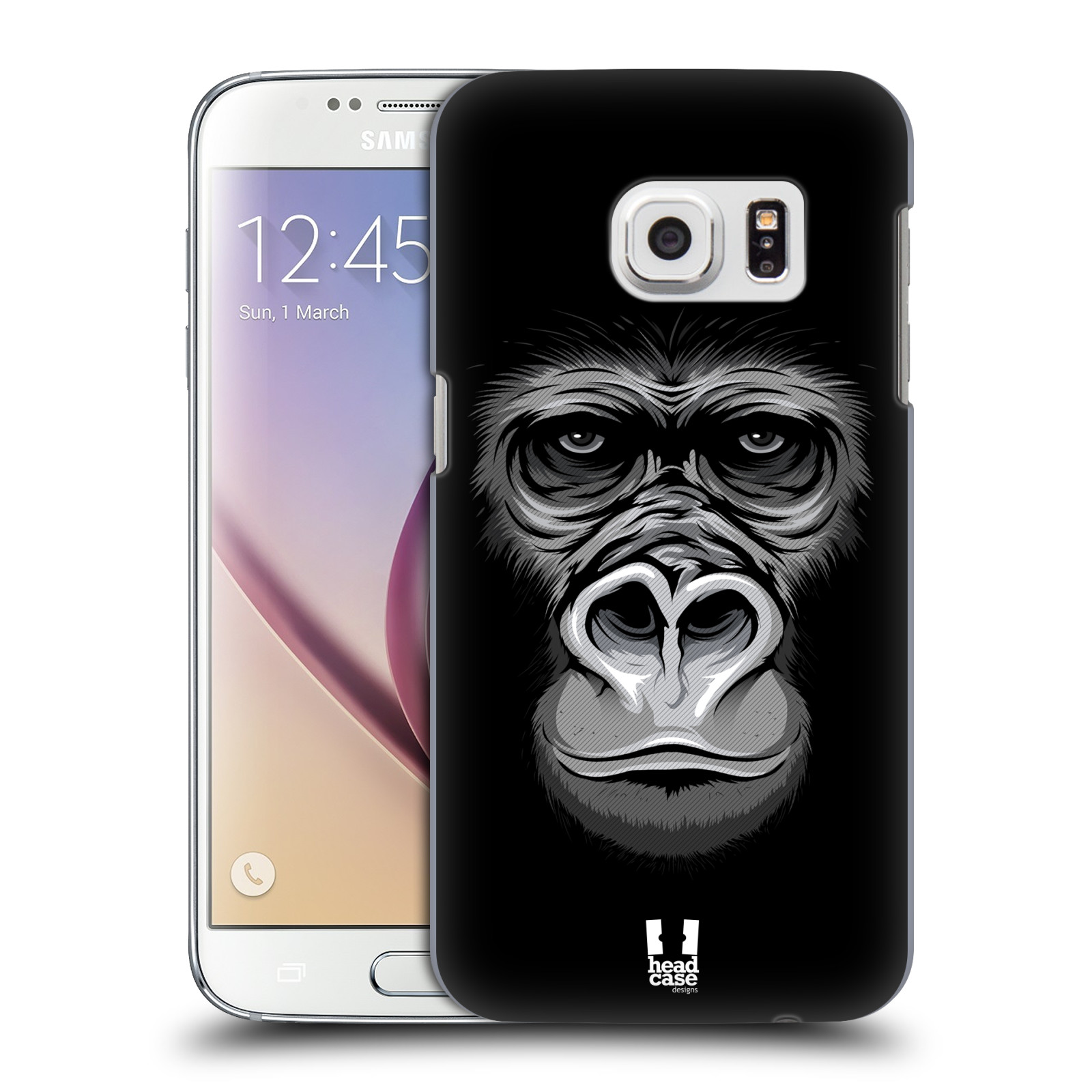 HEAD CASE plastový obal na mobil SAMSUNG GALAXY S7 vzor Zvíře kreslená tvář 2 gorila