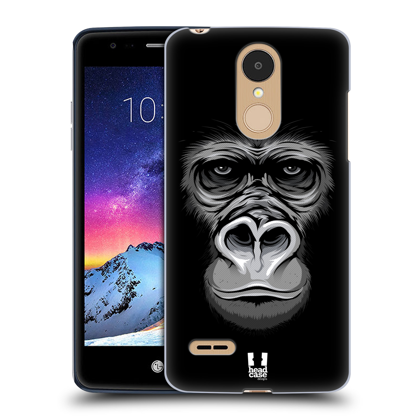 HEAD CASE plastový obal na mobil LG K9 / K8 2018 vzor Zvíře kreslená tvář 2 gorila