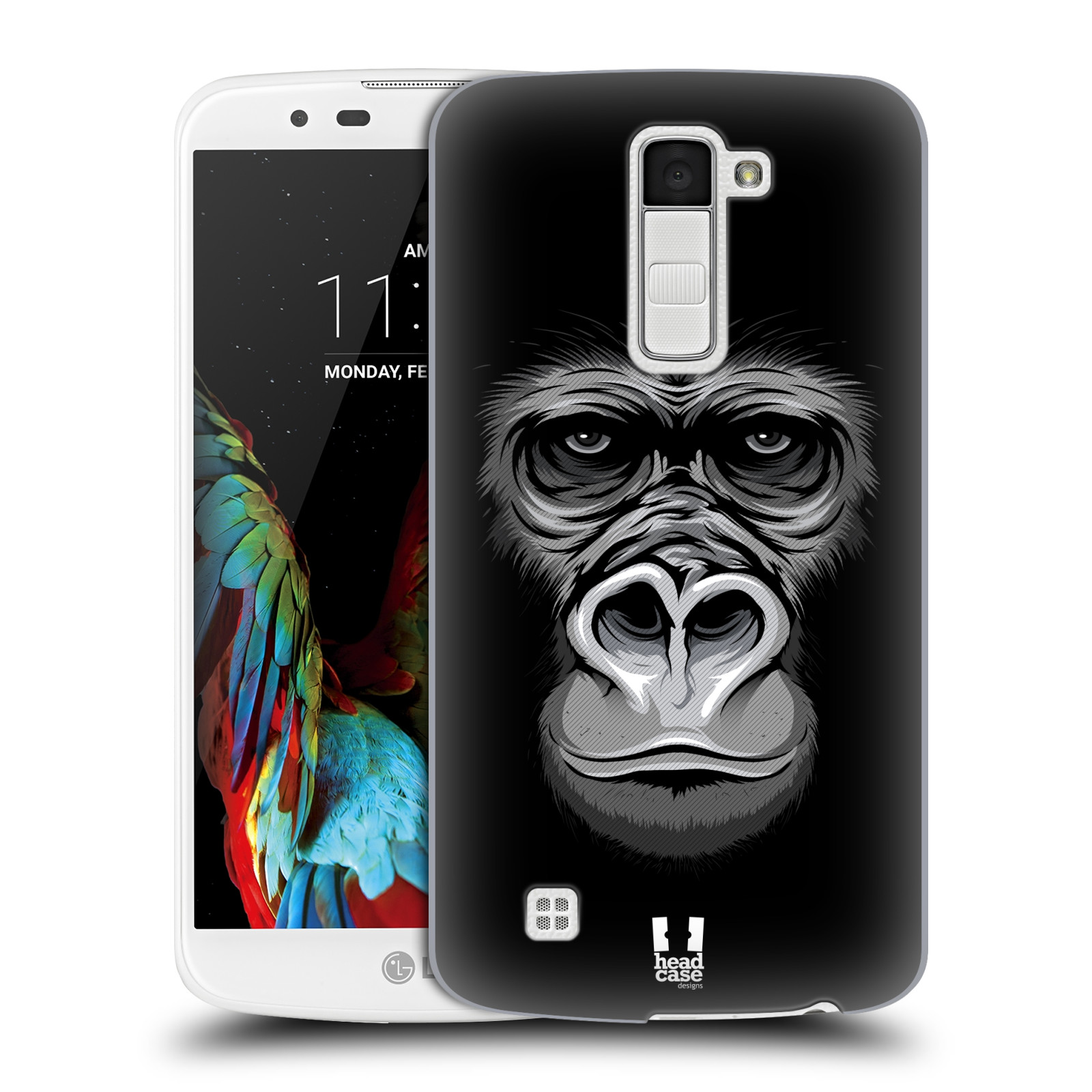 HEAD CASE plastový obal na mobil LG K10 vzor Zvíře kreslená tvář 2 gorila