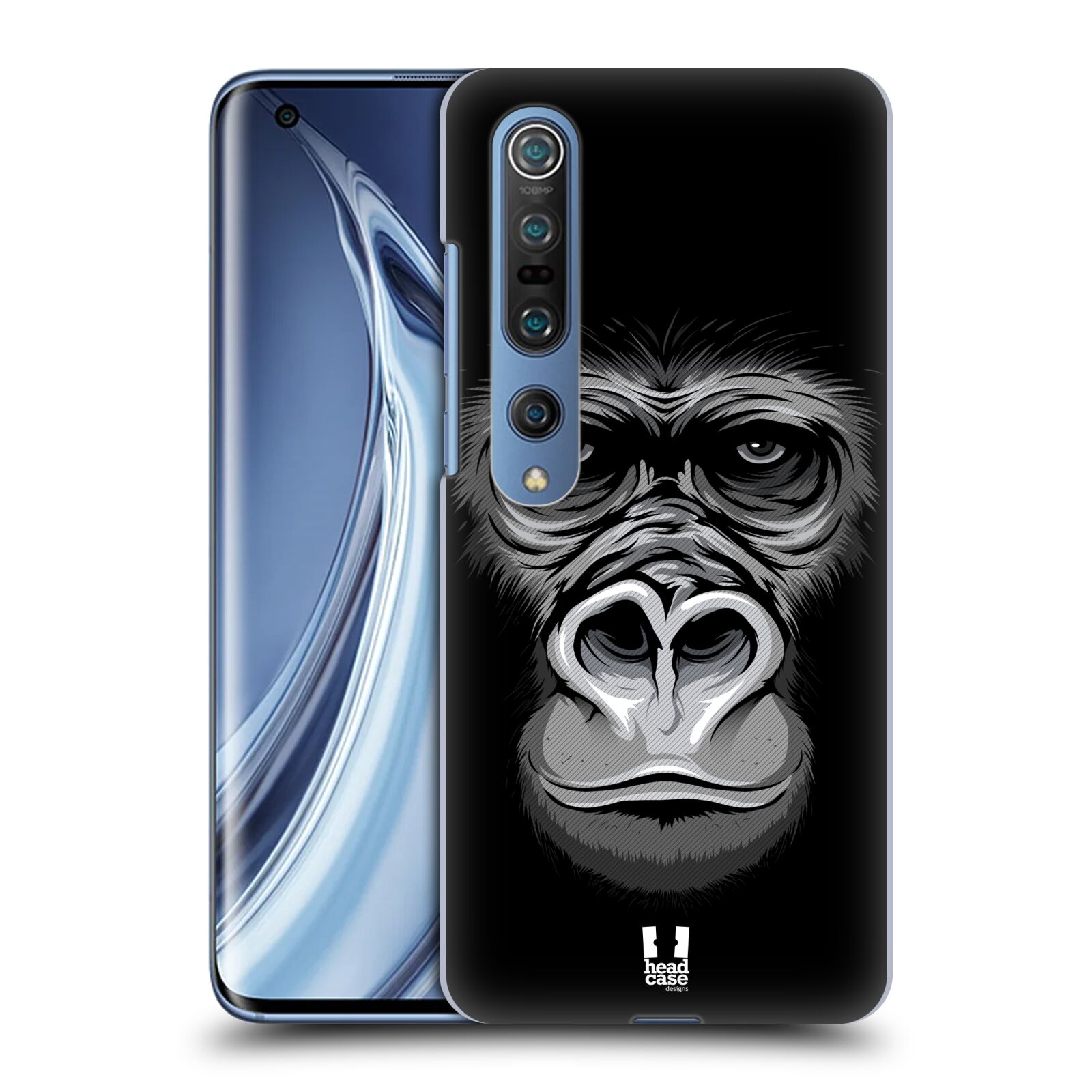 HEAD CASE plastový obal na mobil Xiaomi Mi 10 vzor Zvíře kreslená tvář 2 gorila