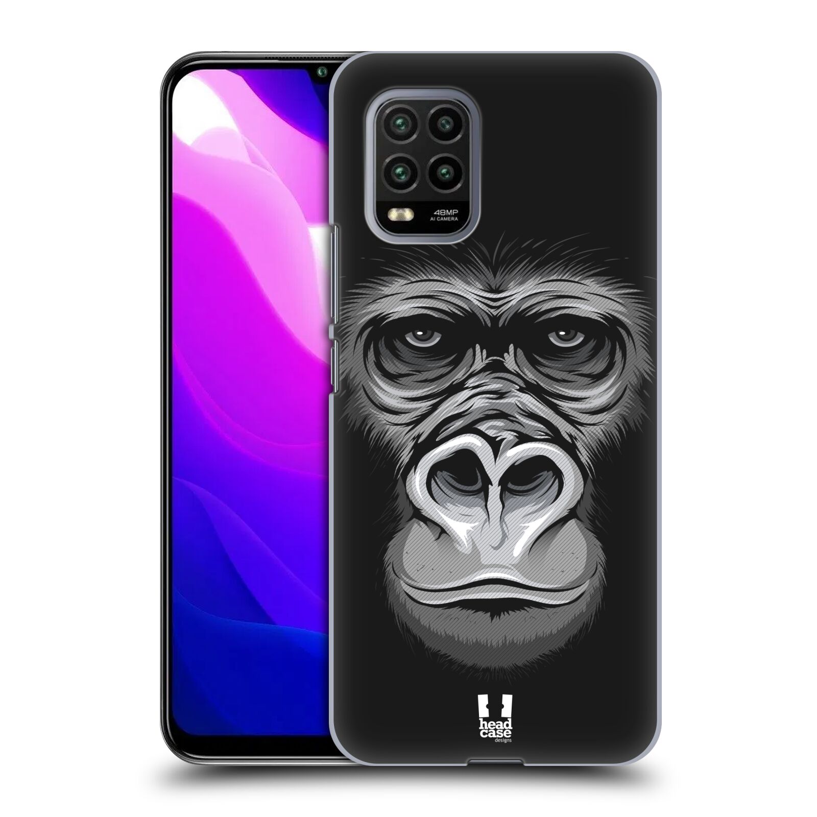 Zadní kryt, obal na mobil Xiaomi Mi 10 LITE vzor Zvíře kreslená tvář 2 gorila