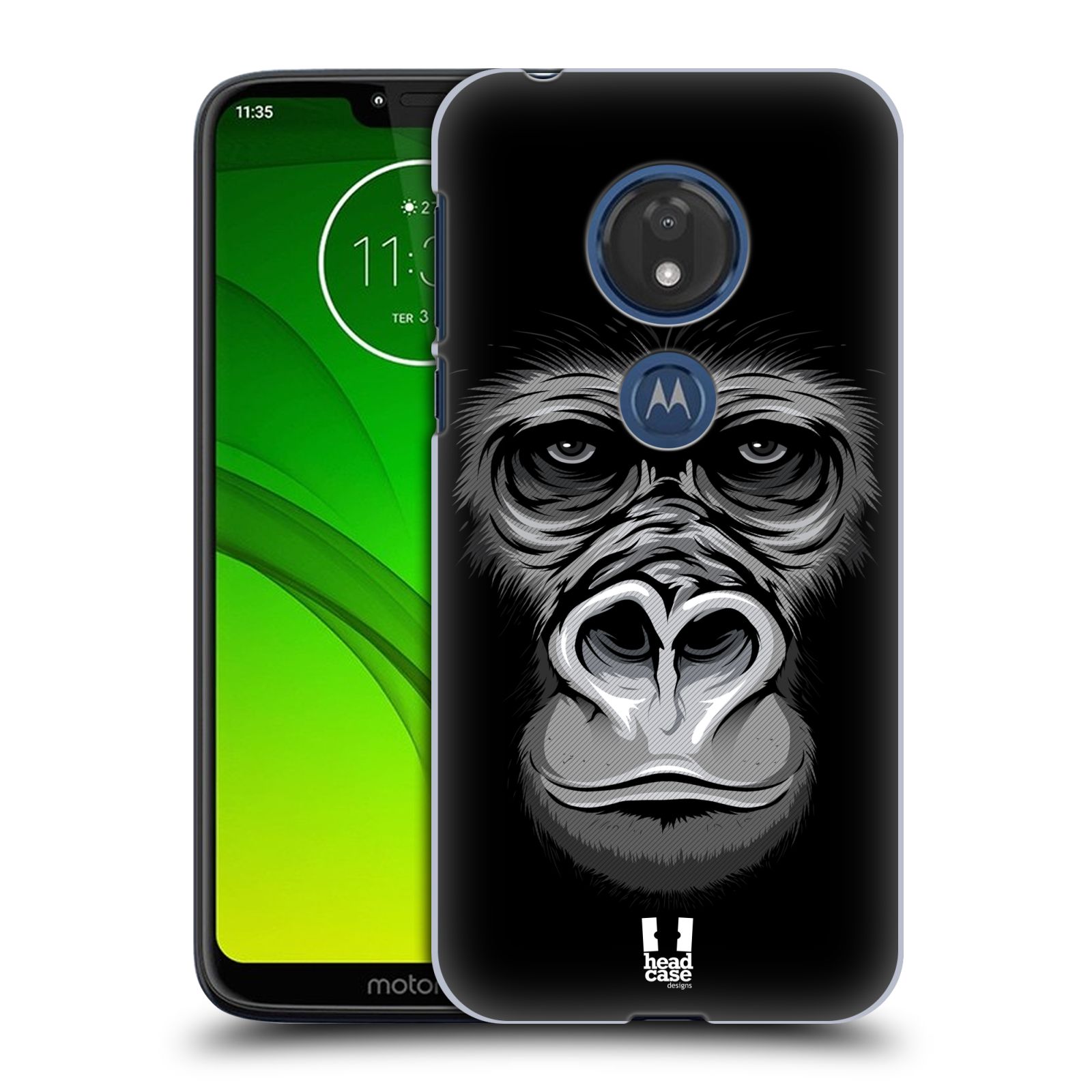 Pouzdro na mobil Motorola Moto G7 Play vzor Zvíře kreslená tvář 2 gorila