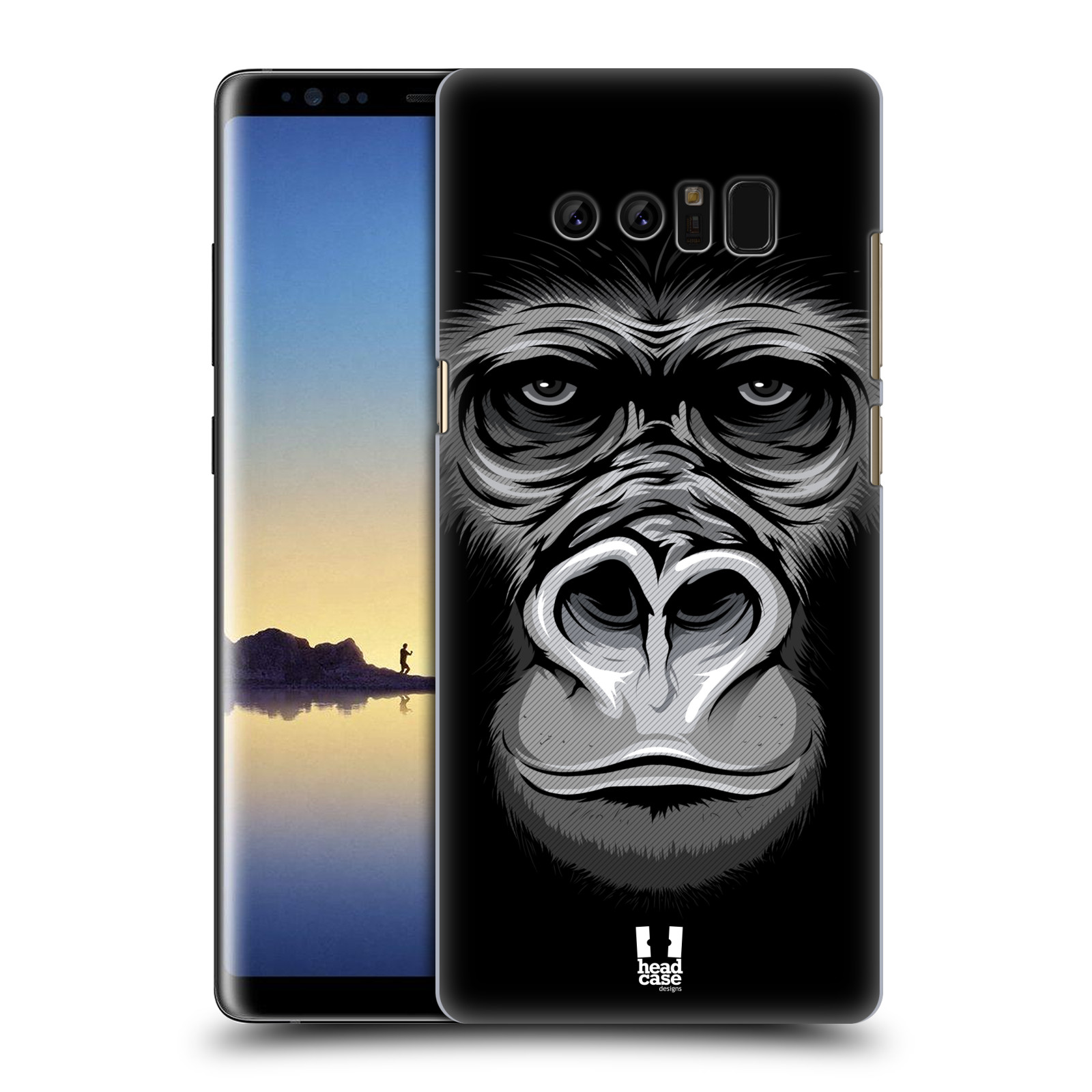 HEAD CASE plastový obal na mobil Samsung Galaxy Note 8 vzor Zvíře kreslená tvář 2 gorila