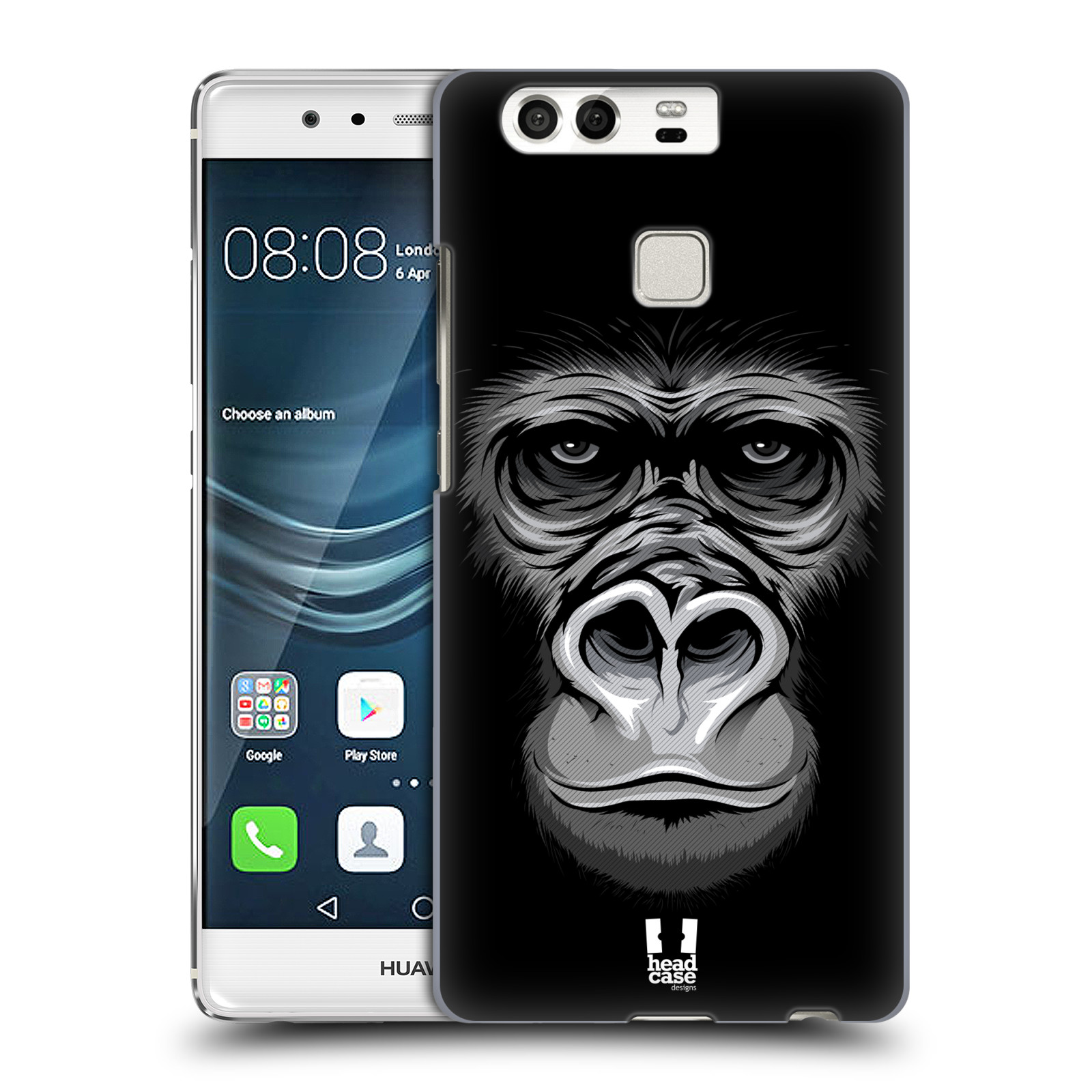 HEAD CASE plastový obal na mobil Huawei P9 / P9 DUAL SIM vzor Zvíře kreslená tvář 2 gorila