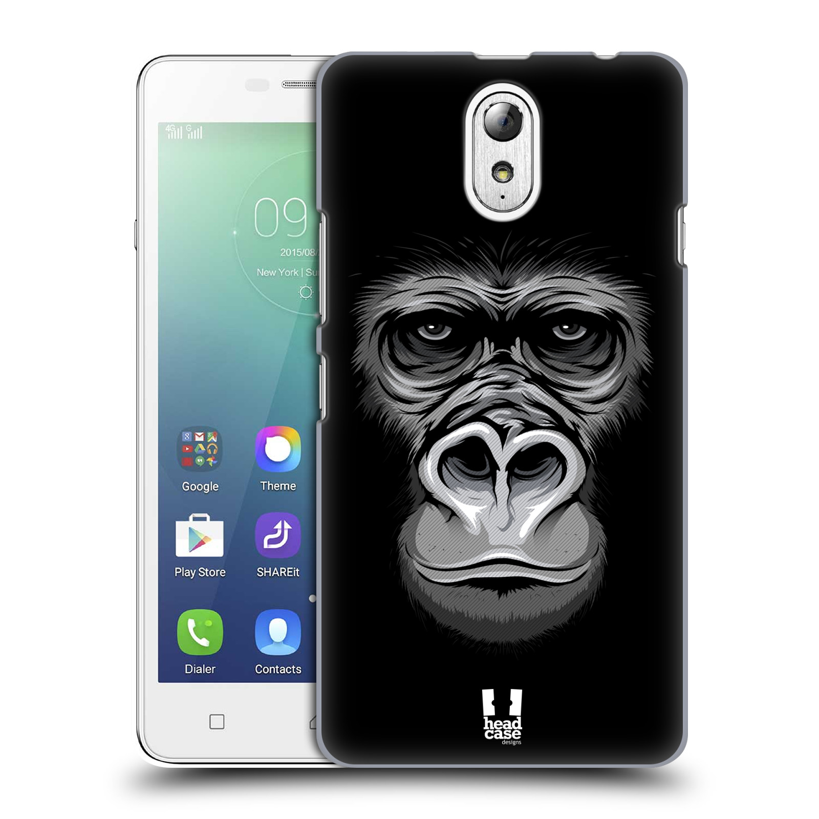 HEAD CASE pevný plastový obal na mobil LENOVO VIBE P1m / LENOVO VIBE p1m DUAL SIM vzor Zvíře kreslená tvář 2 gorila