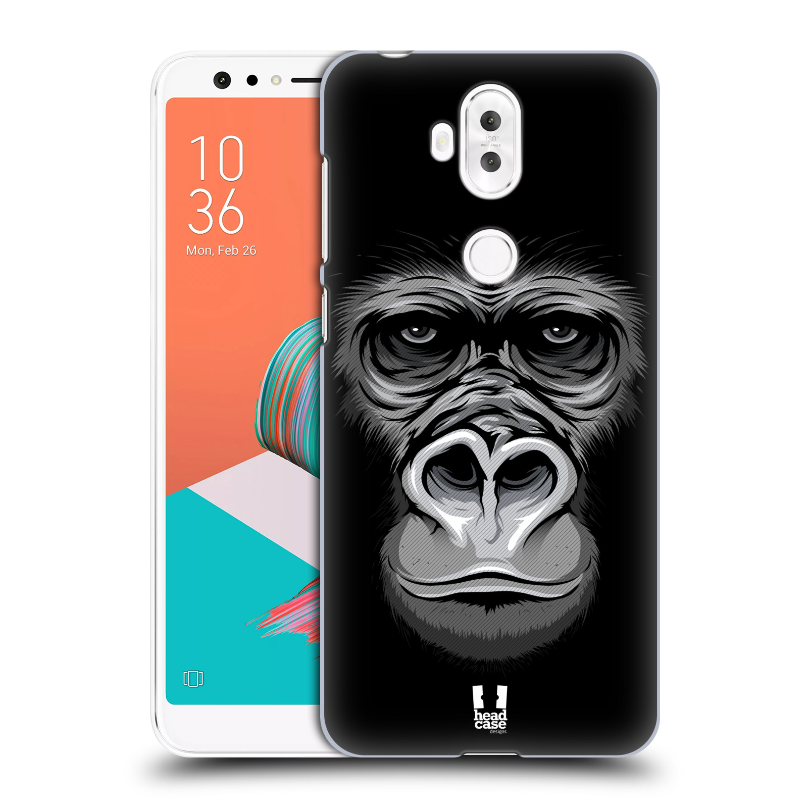 HEAD CASE plastový obal na mobil Asus Zenfone 5 LITE ZC600KL vzor Zvíře kreslená tvář 2 gorila