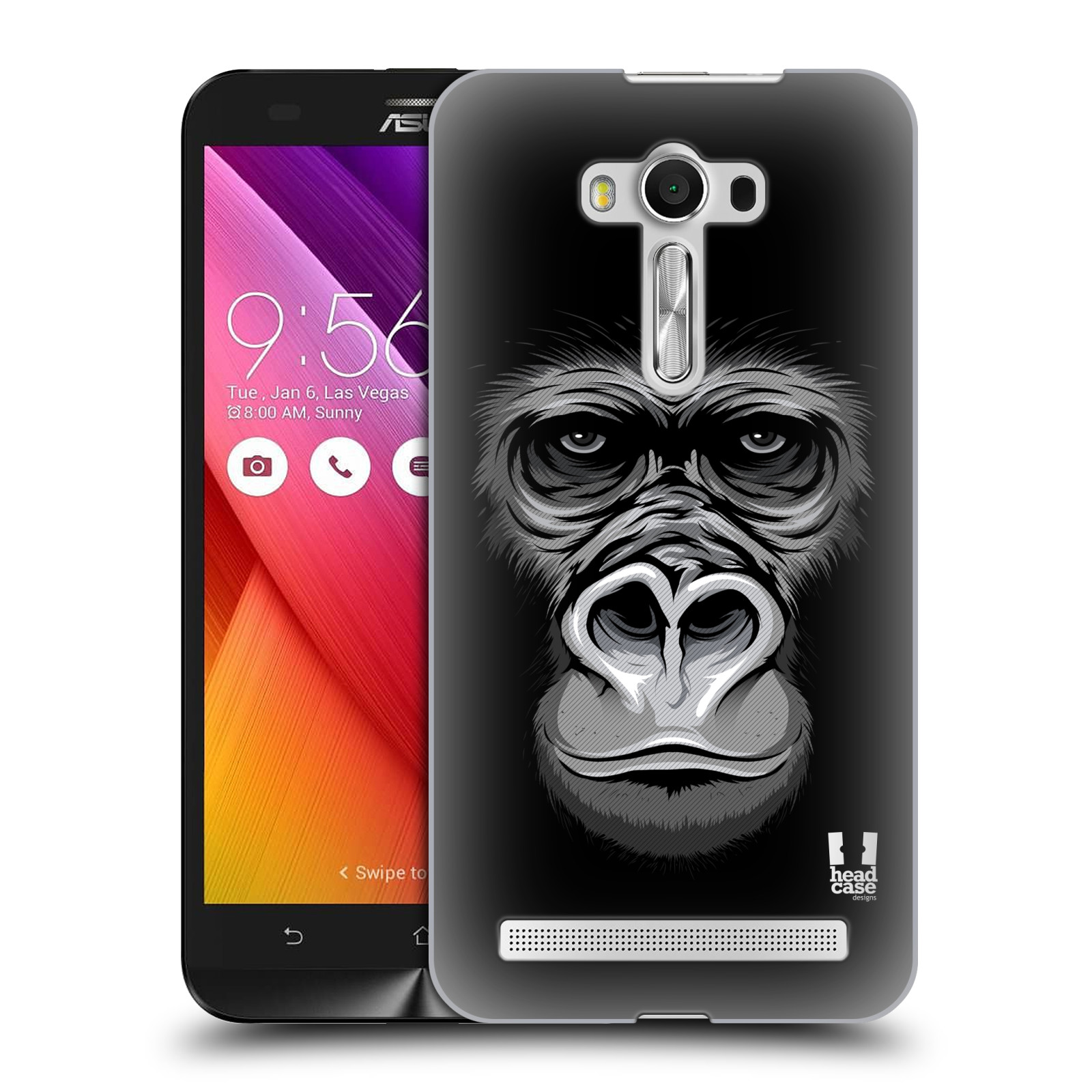 HEAD CASE plastový obal na mobil Asus Zenfone 2 LASER (5,5 displej ZE550KL) vzor Zvíře kreslená tvář 2 gorila