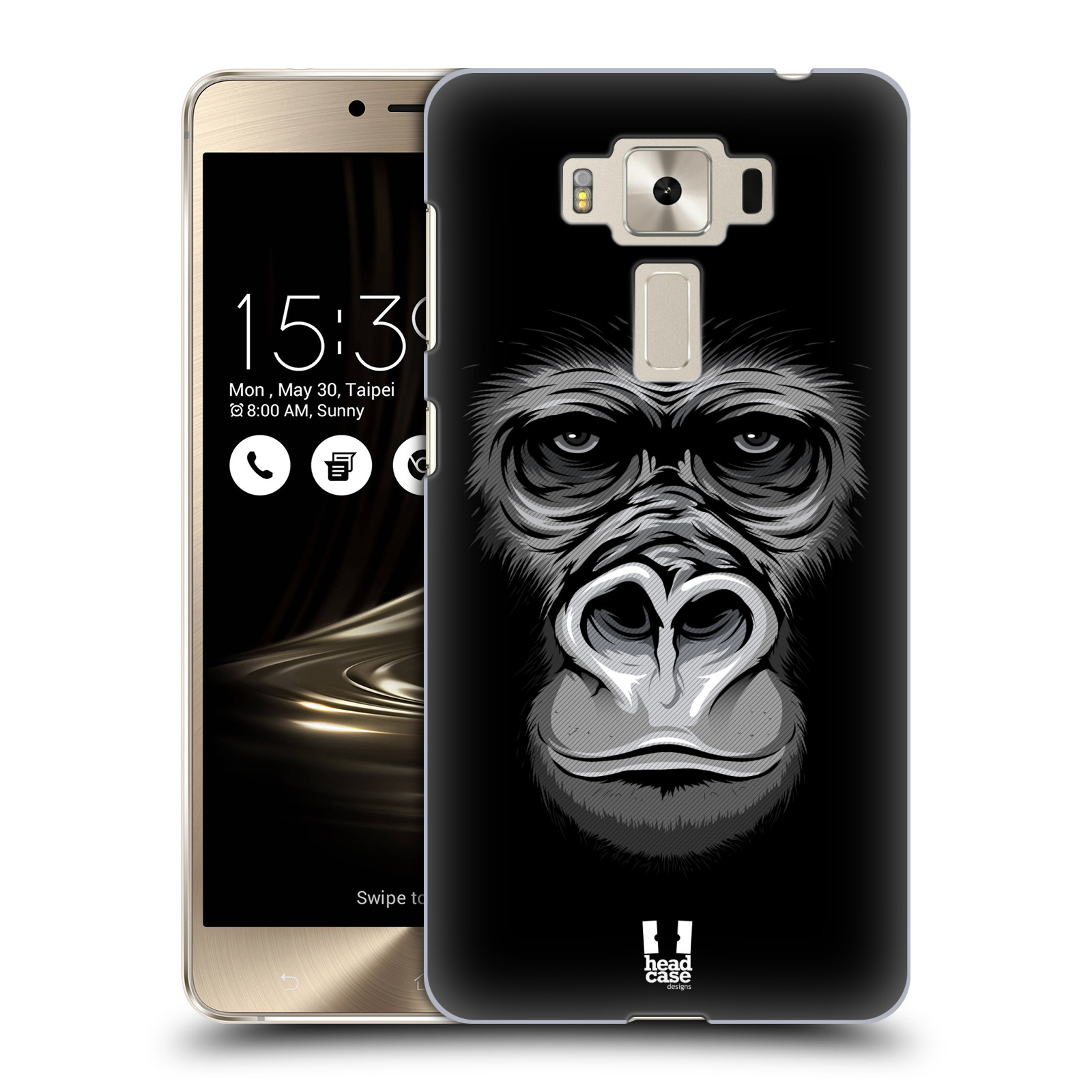 HEAD CASE plastový obal na mobil Asus Zenfone 3 DELUXE ZS550KL vzor Zvíře kreslená tvář 2 gorila