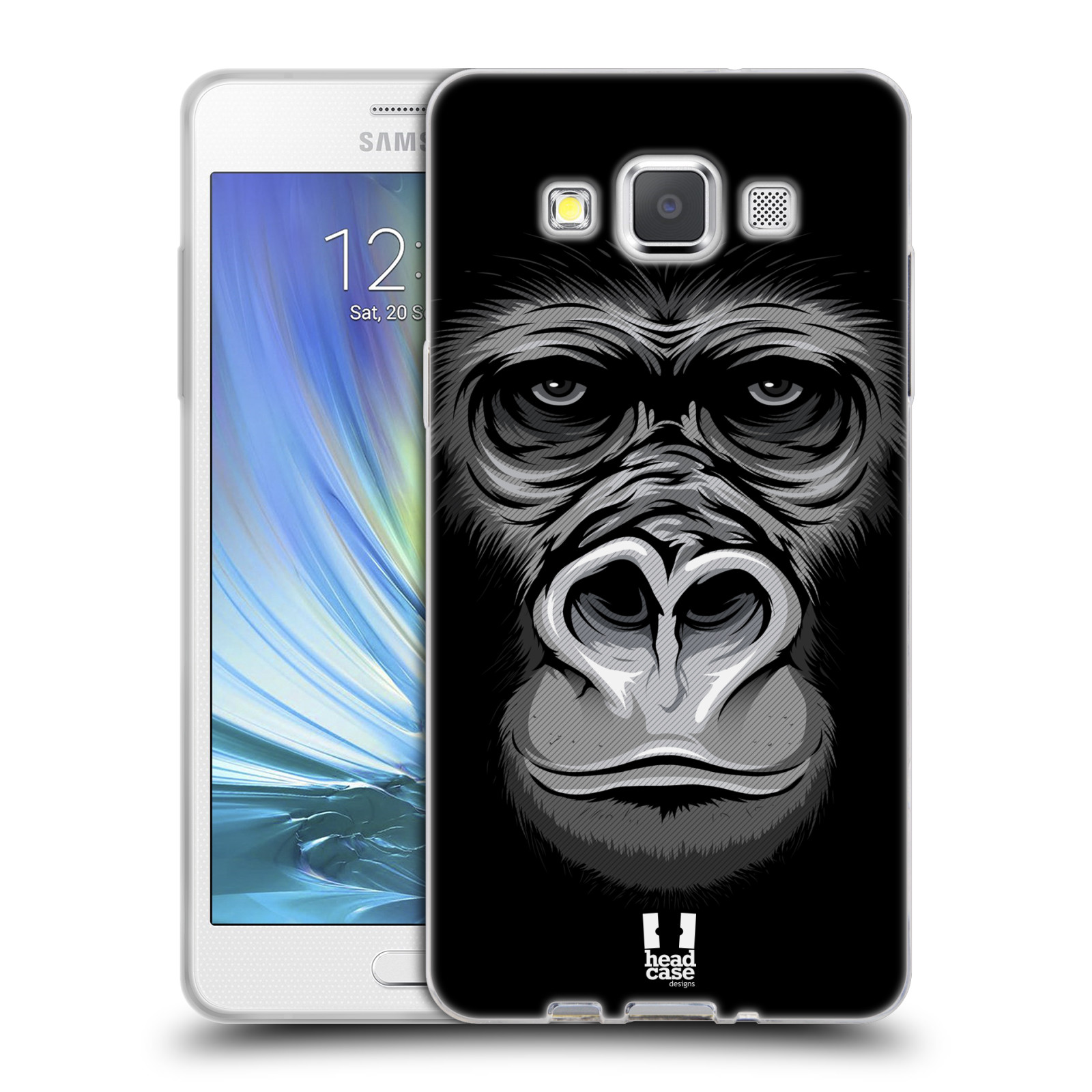 HEAD CASE silikonový obal na mobil Samsung Galaxy A5 vzor Zvíře kreslená tvář 2 gorila