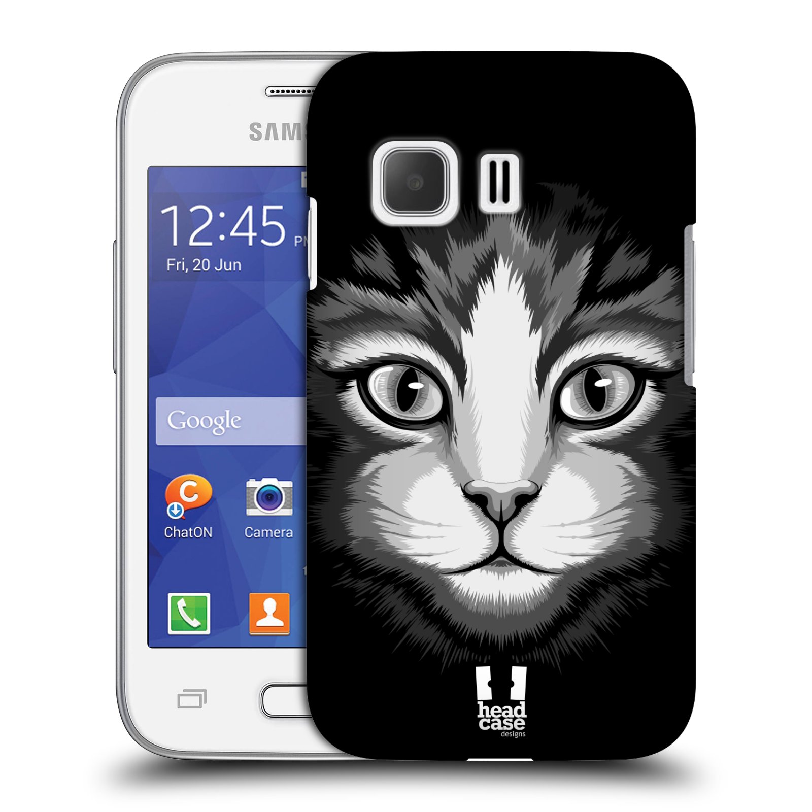 HEAD CASE plastový obal na mobil SAMSUNG Galaxy Young 2 (G130) vzor Zvíře kreslená tvář 2 kočička