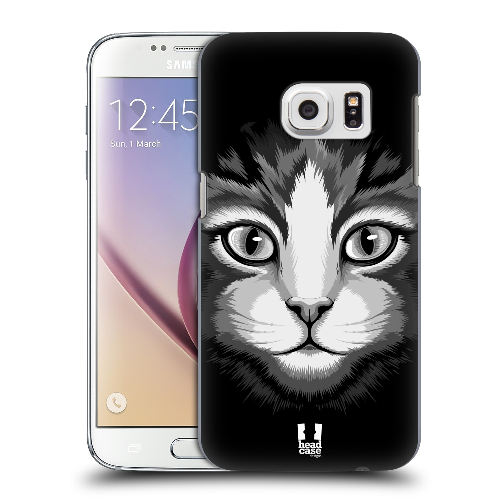 HEAD CASE plastový obal na mobil SAMSUNG GALAXY S7 vzor Zvíře kreslená tvář 2 kočička