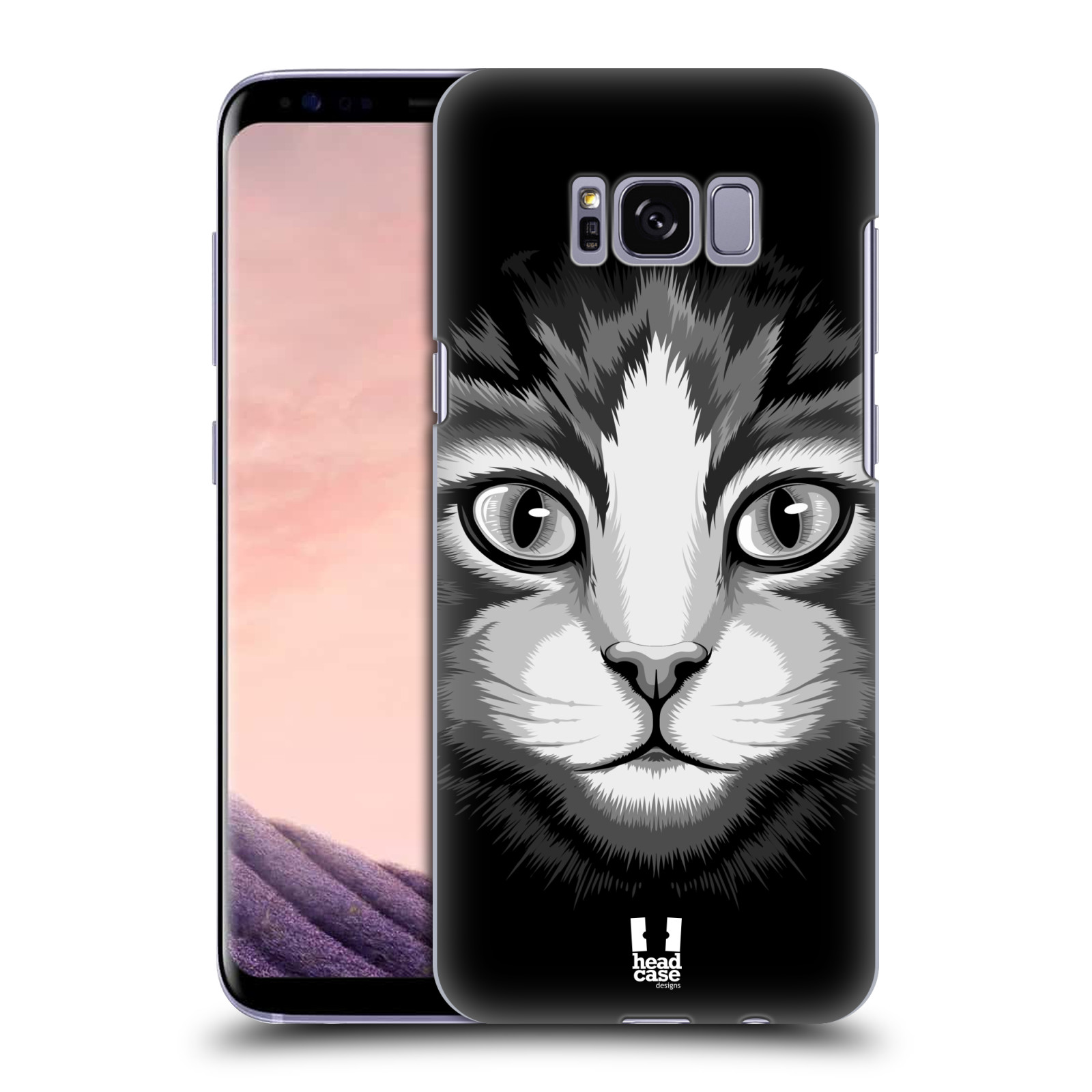 HEAD CASE plastový obal na mobil Samsung Galaxy S8 vzor Zvíře kreslená tvář 2 kočička