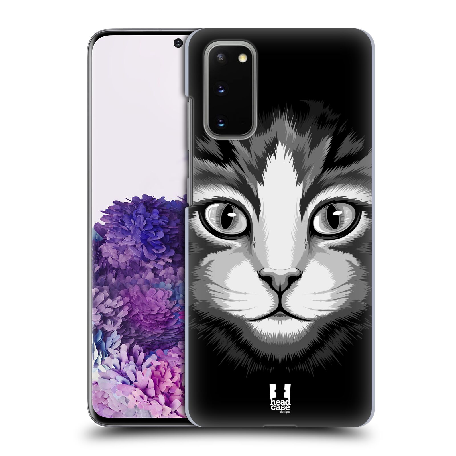 Pouzdro na mobil Samsung Galaxy S20 - HEAD CASE - vzor Zvíře kreslená tvář 2 kočička