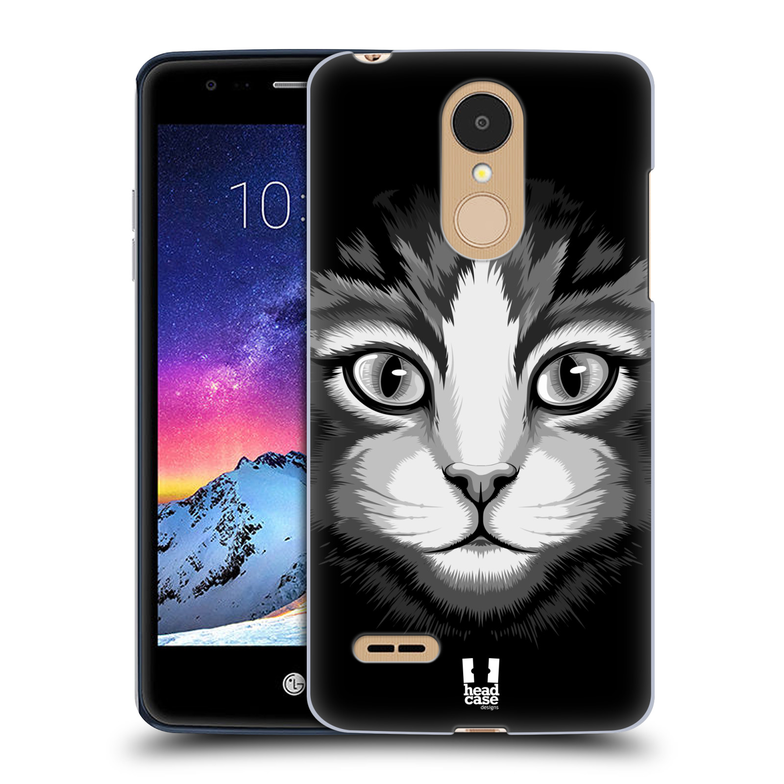 HEAD CASE plastový obal na mobil LG K9 / K8 2018 vzor Zvíře kreslená tvář 2 kočička