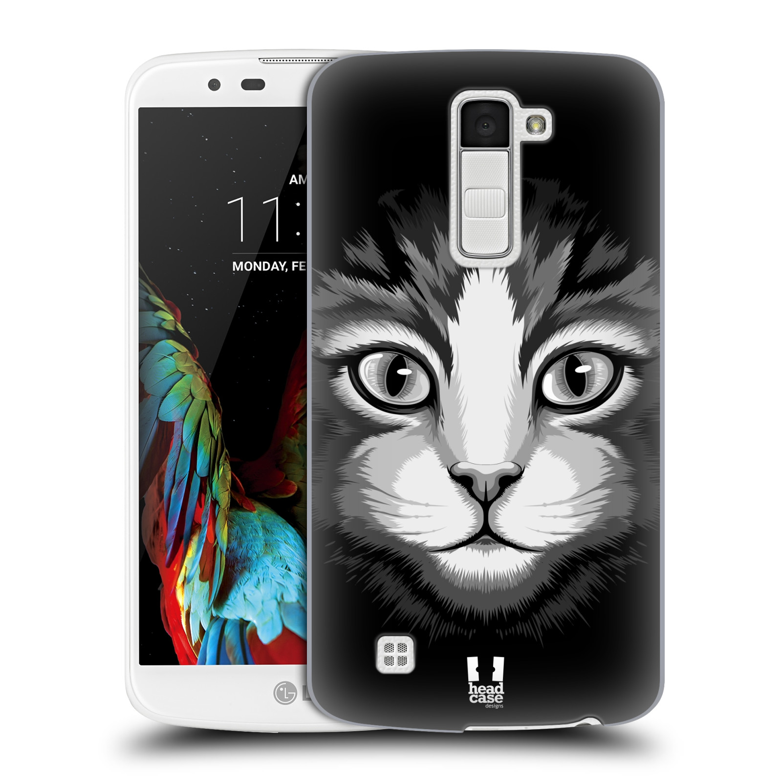 HEAD CASE plastový obal na mobil LG K10 vzor Zvíře kreslená tvář 2 kočička