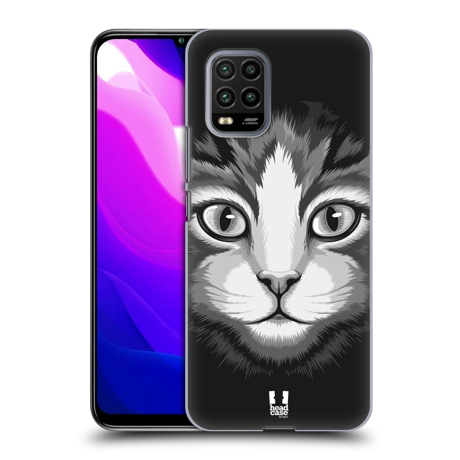 Zadní kryt, obal na mobil Xiaomi Mi 10 LITE vzor Zvíře kreslená tvář 2 kočička