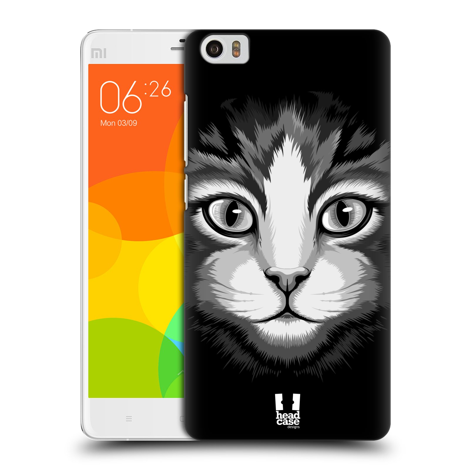HEAD CASE pevný plastový obal na mobil XIAOMI Mi Note vzor Zvíře kreslená tvář 2 kočička