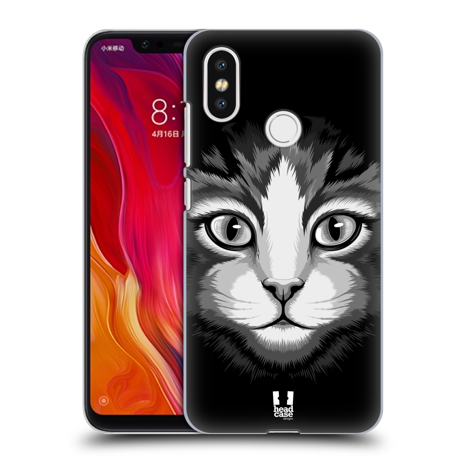 HEAD CASE plastový obal na mobil Xiaomi Mi 8 vzor Zvíře kreslená tvář 2 kočička