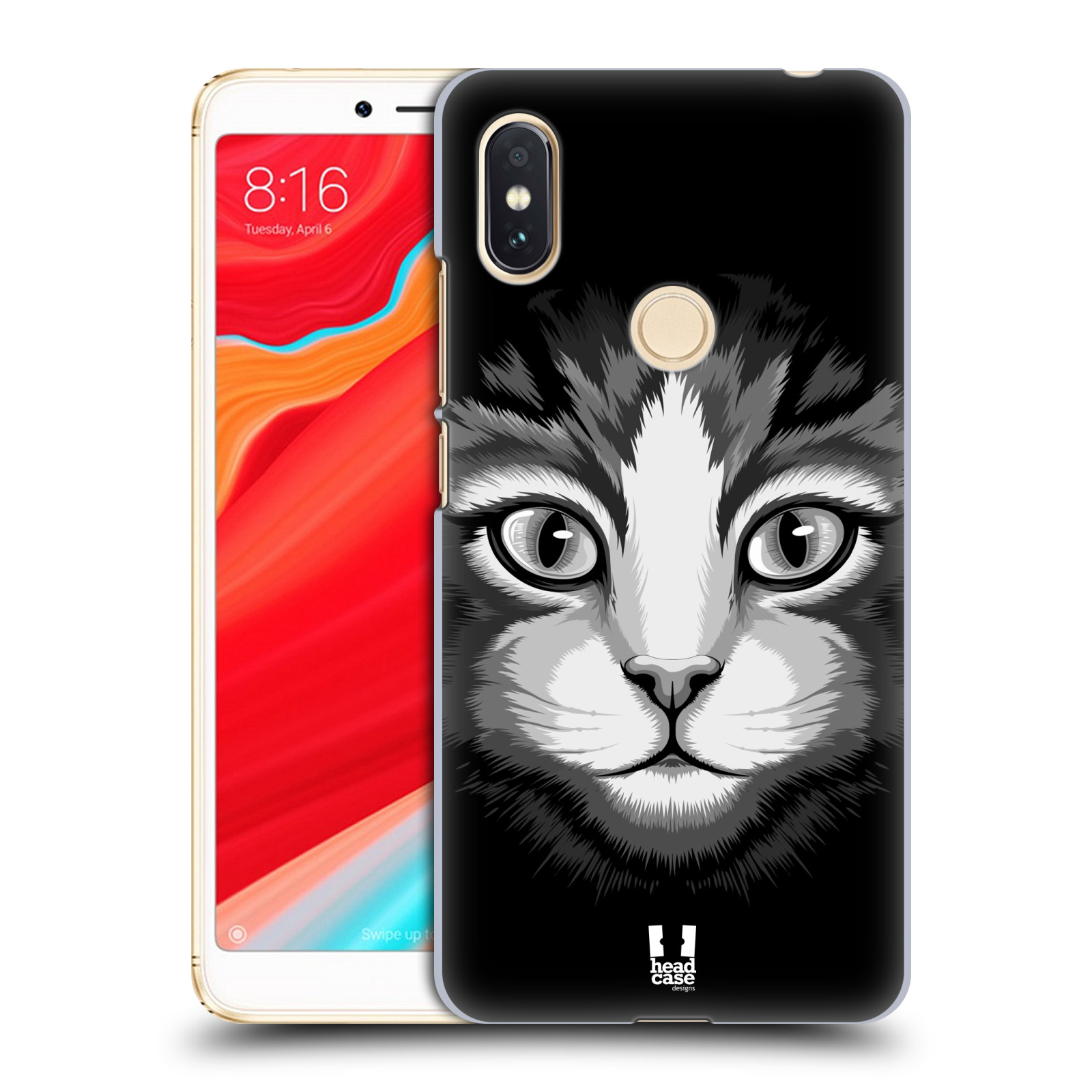 HEAD CASE plastový obal na mobil Xiaomi Redmi S2 vzor Zvíře kreslená tvář 2 kočička