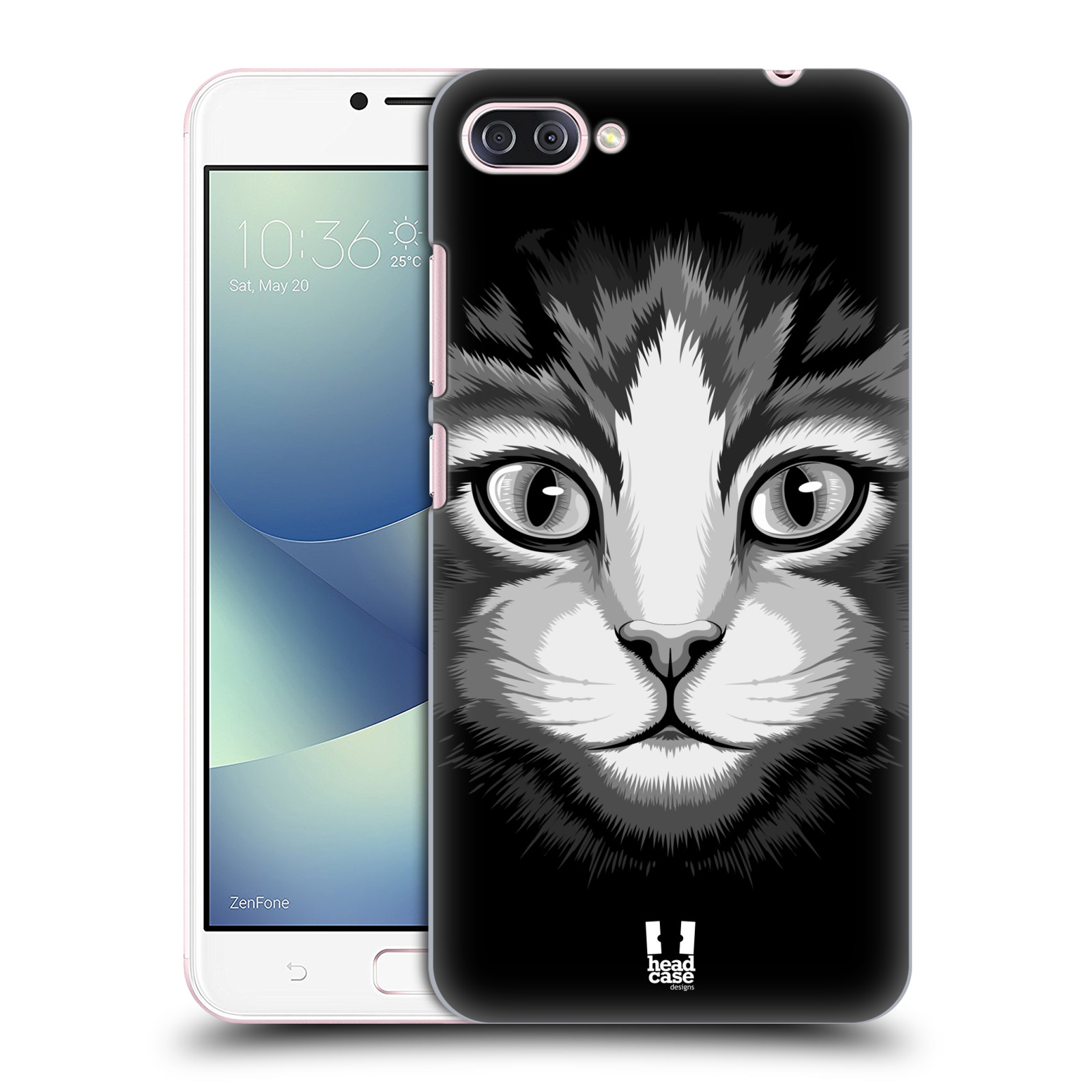 HEAD CASE plastový obal na mobil Asus Zenfone 4 MAX ZC554KL vzor Zvíře kreslená tvář 2 kočička