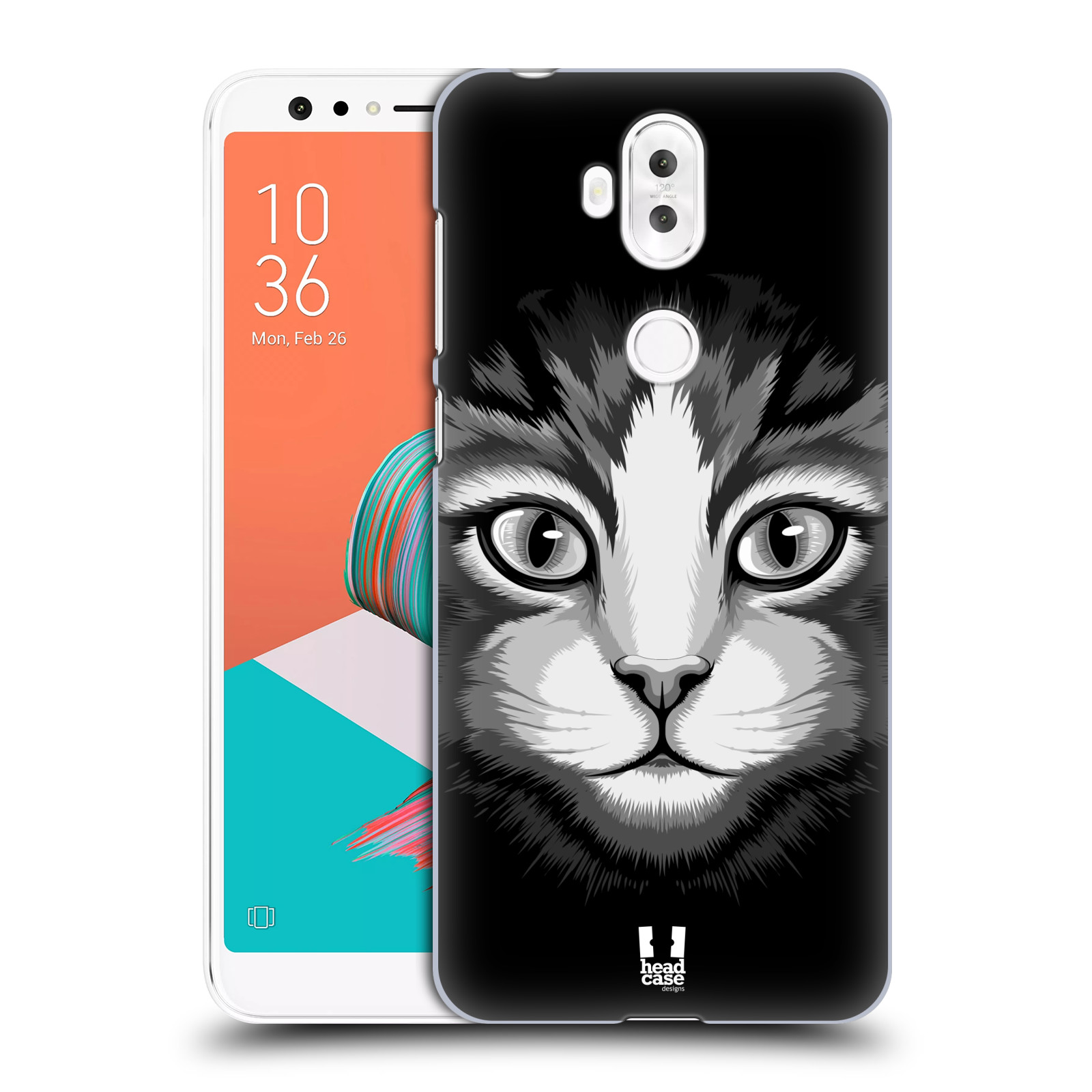 HEAD CASE plastový obal na mobil Asus Zenfone 5 LITE ZC600KL vzor Zvíře kreslená tvář 2 kočička