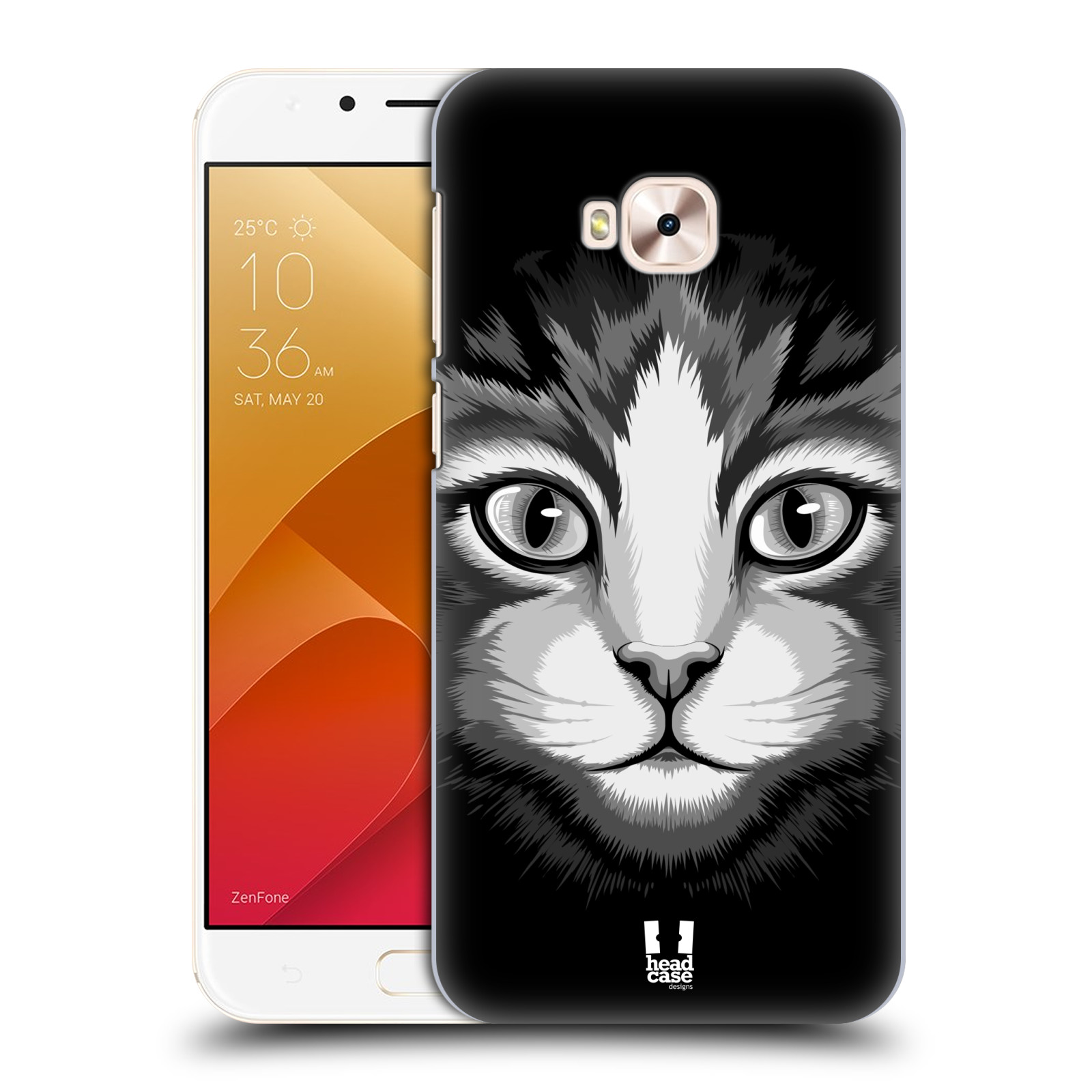 HEAD CASE plastový obal na mobil Asus Zenfone 4 Selfie Pro ZD552KL vzor Zvíře kreslená tvář 2 kočička
