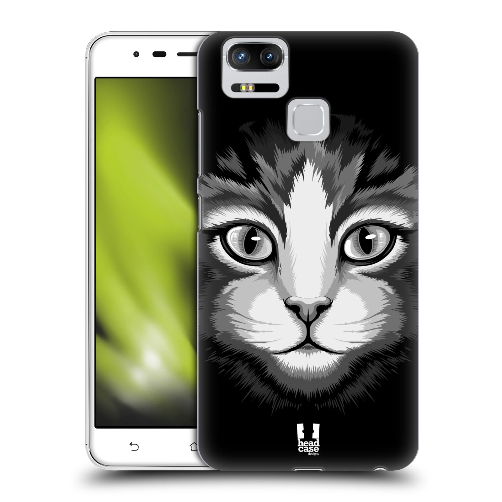 HEAD CASE plastový obal na mobil Asus Zenfone 3 Zoom ZE553KL vzor Zvíře kreslená tvář 2 kočička