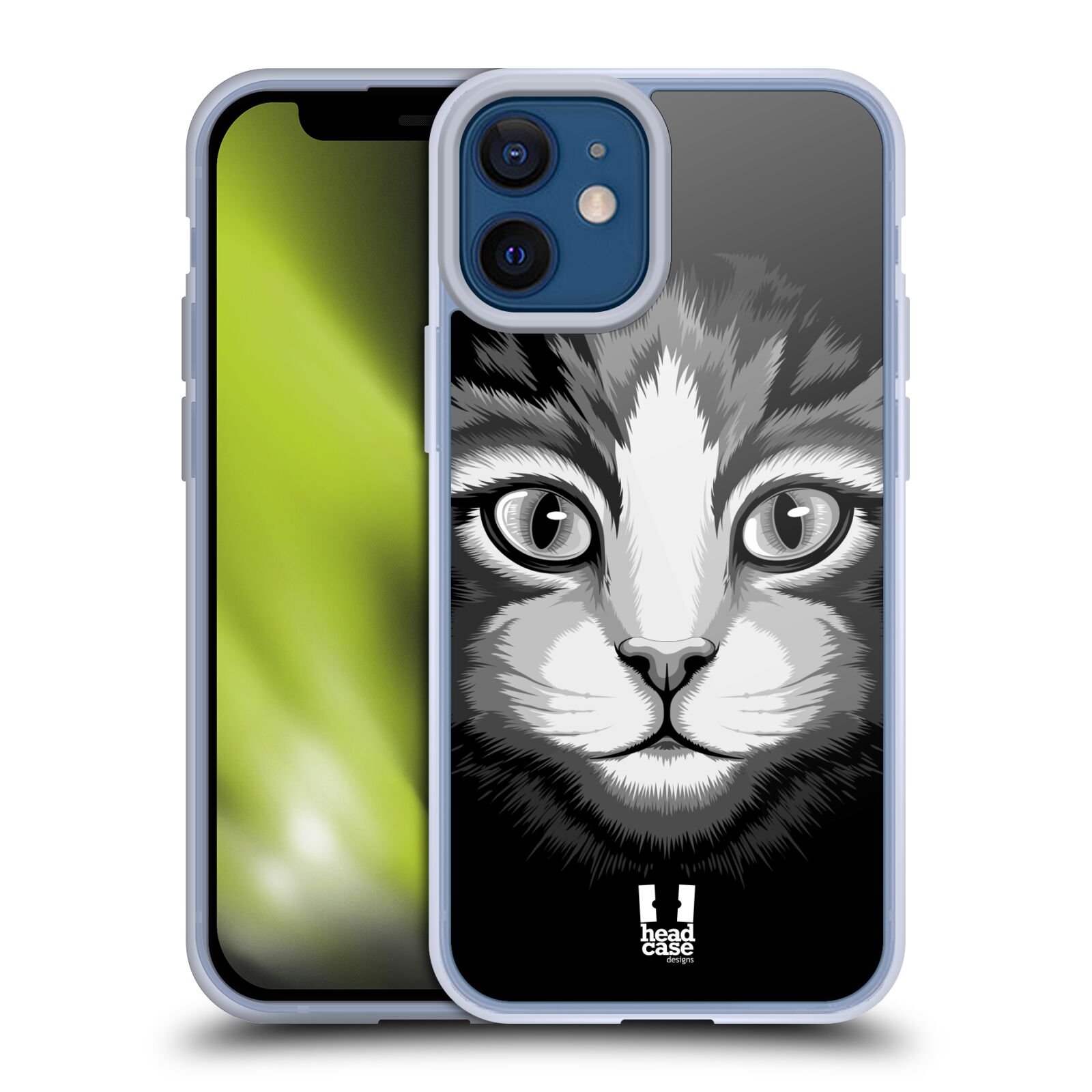 Plastový obal na mobil Apple Iphone 12 MINI vzor Zvíře kreslená tvář 2 kočička