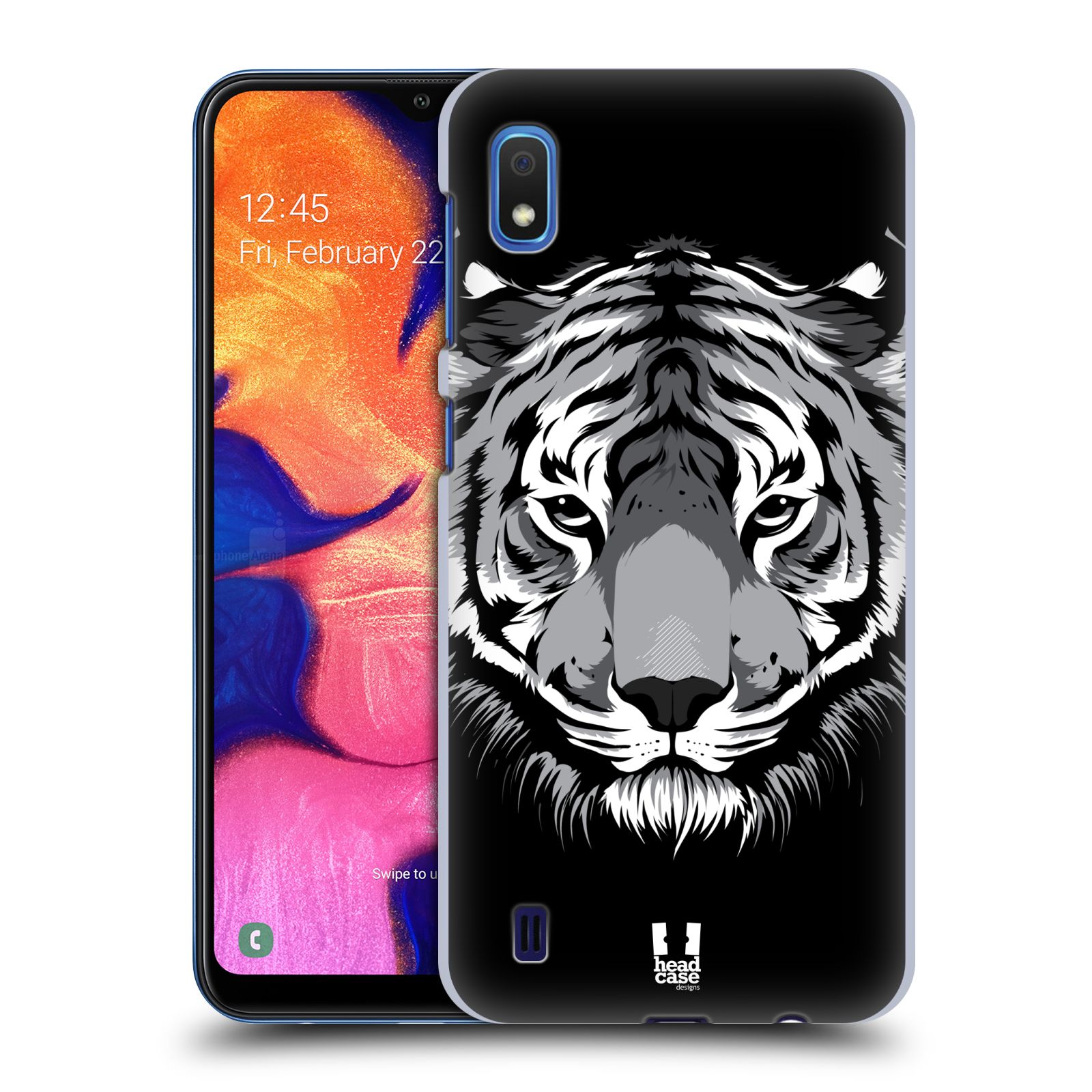 Pouzdro na mobil Samsung Galaxy A10 - HEAD CASE - vzor Zvíře kreslená tvář 2 tygr