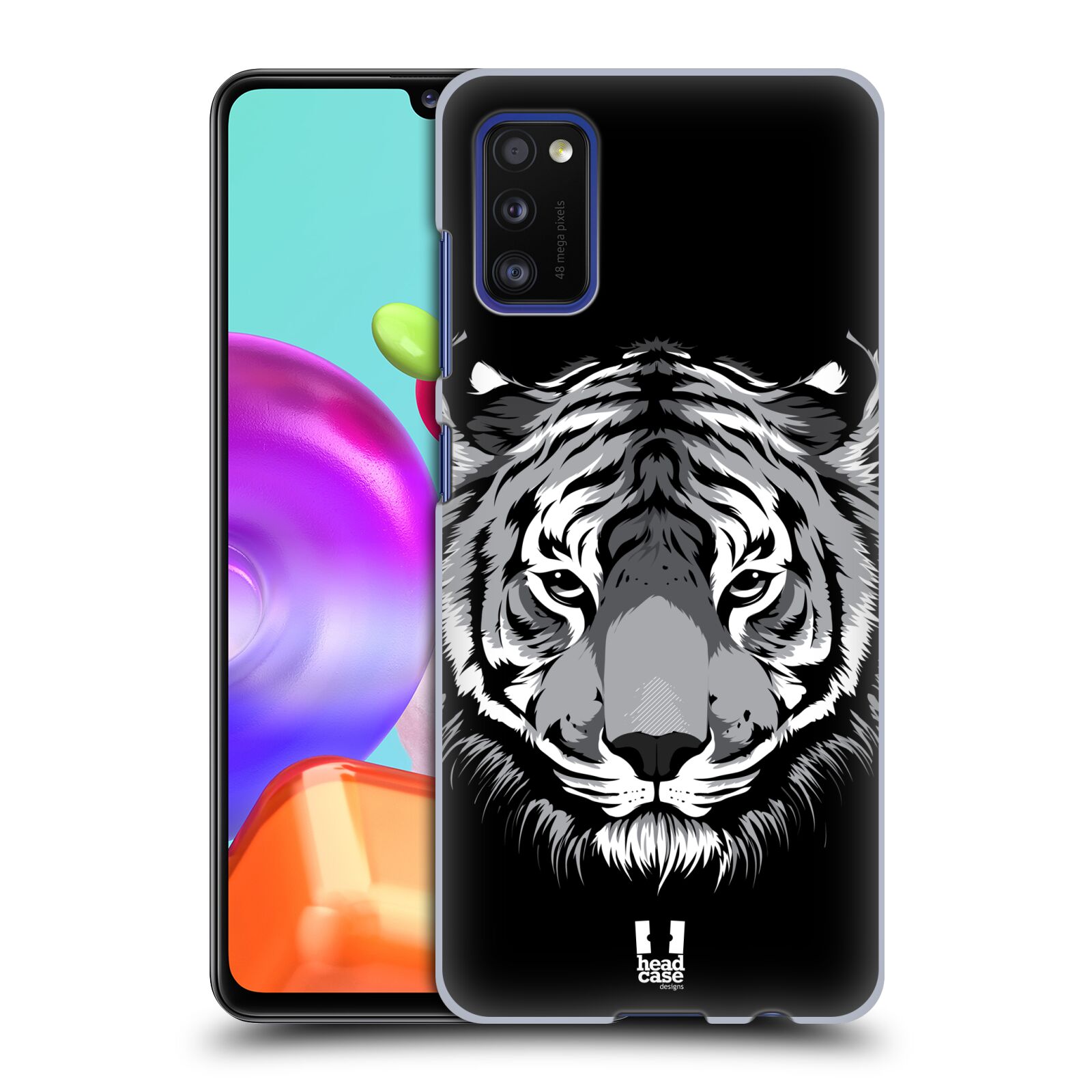 Zadní kryt na mobil Samsung Galaxy A41 vzor Zvíře kreslená tvář 2 tygr
