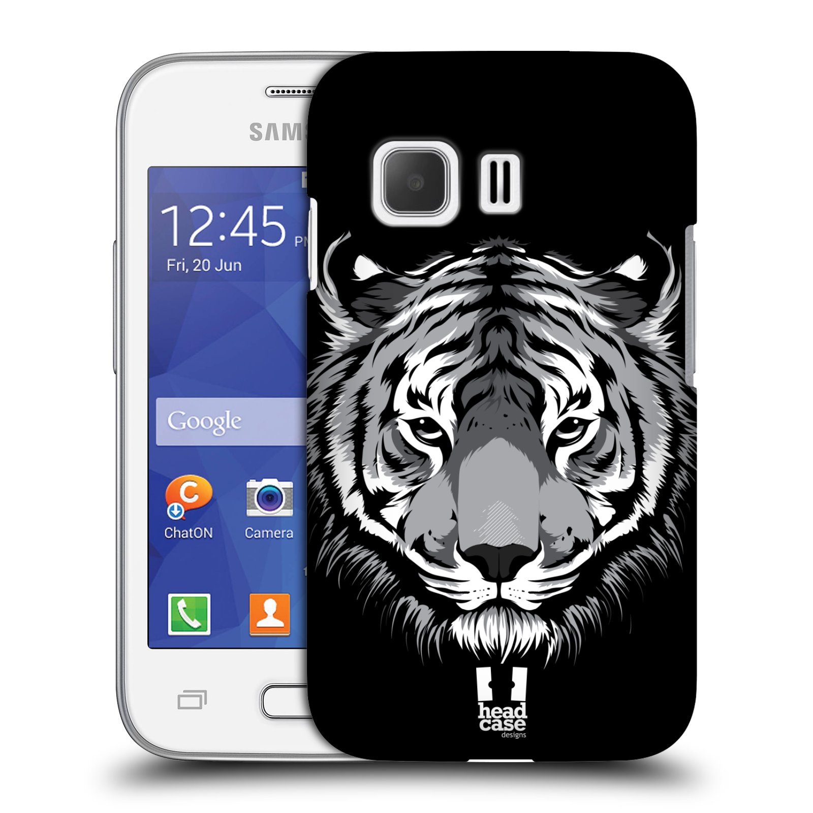 HEAD CASE plastový obal na mobil SAMSUNG Galaxy Young 2 (G130) vzor Zvíře kreslená tvář 2 tygr
