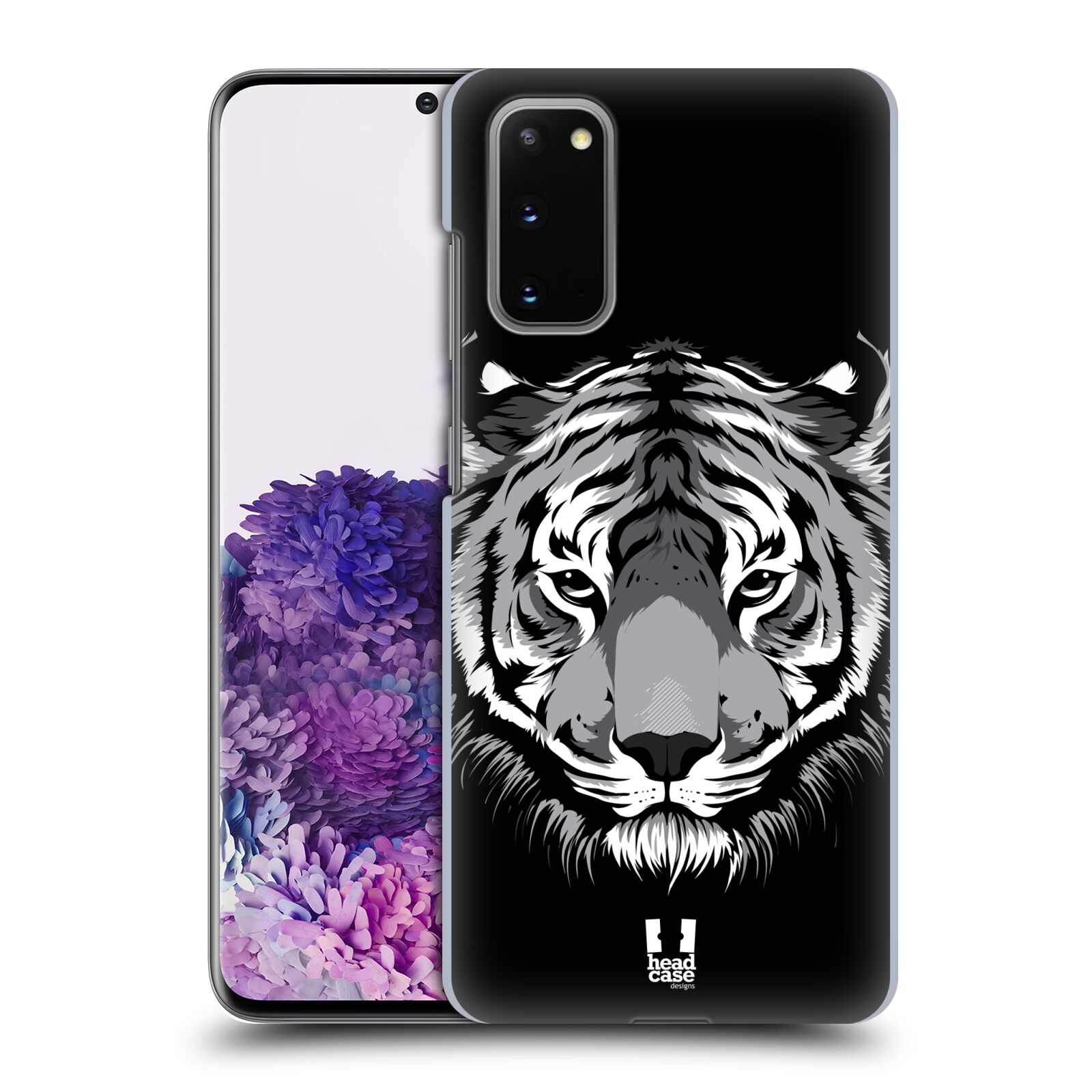 Pouzdro na mobil Samsung Galaxy S20 - HEAD CASE - vzor Zvíře kreslená tvář 2 tygr