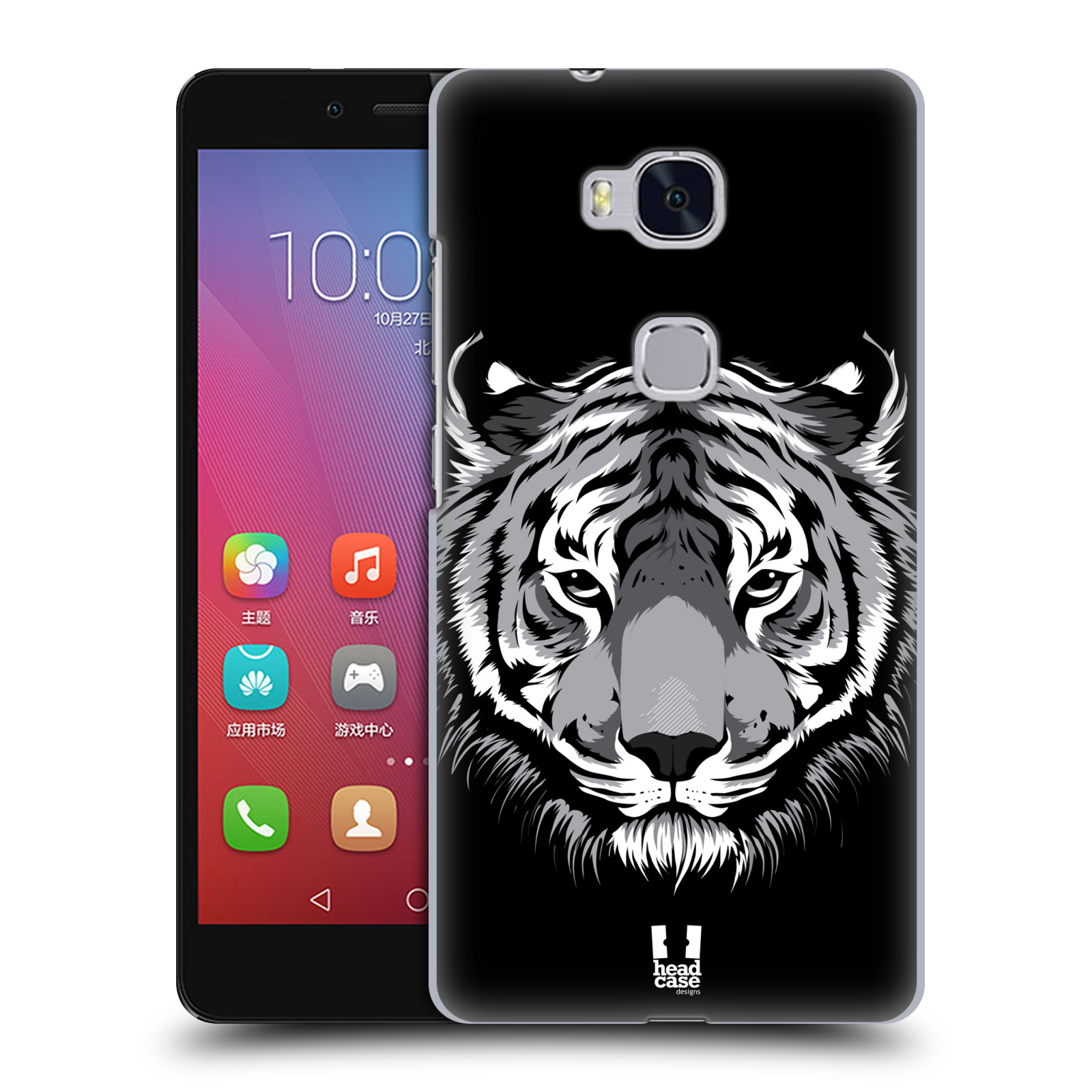 HEAD CASE pevný plastový obal na mobil HUAWEI HONOR 5X vzor Zvíře kreslená tvář 2 tygr