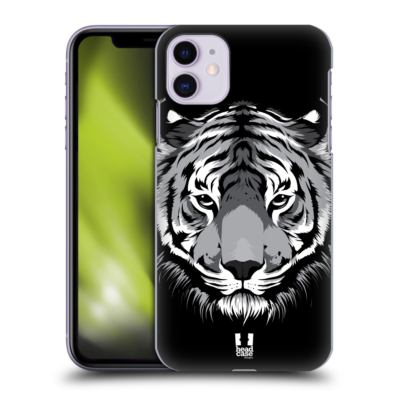 Pouzdro na mobil Apple Iphone 11 - HEAD CASE - vzor Zvíře kreslená tvář 2 tygr